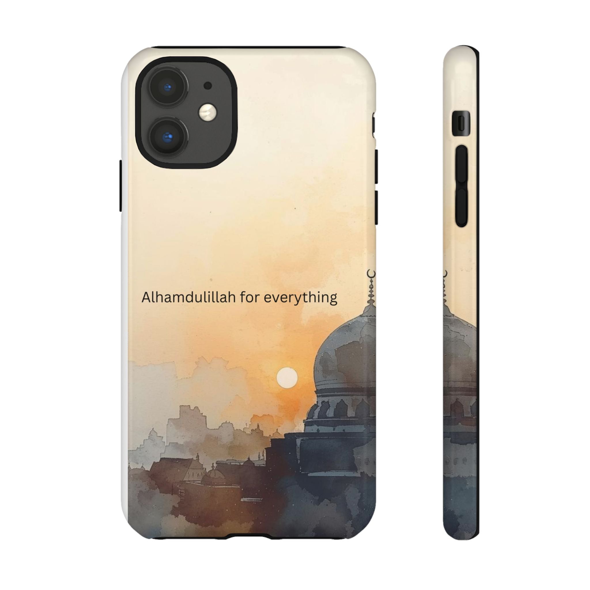 Alhamdulillah for Everything Phone Case — Islamic Mosque Sunrise Protective Cover