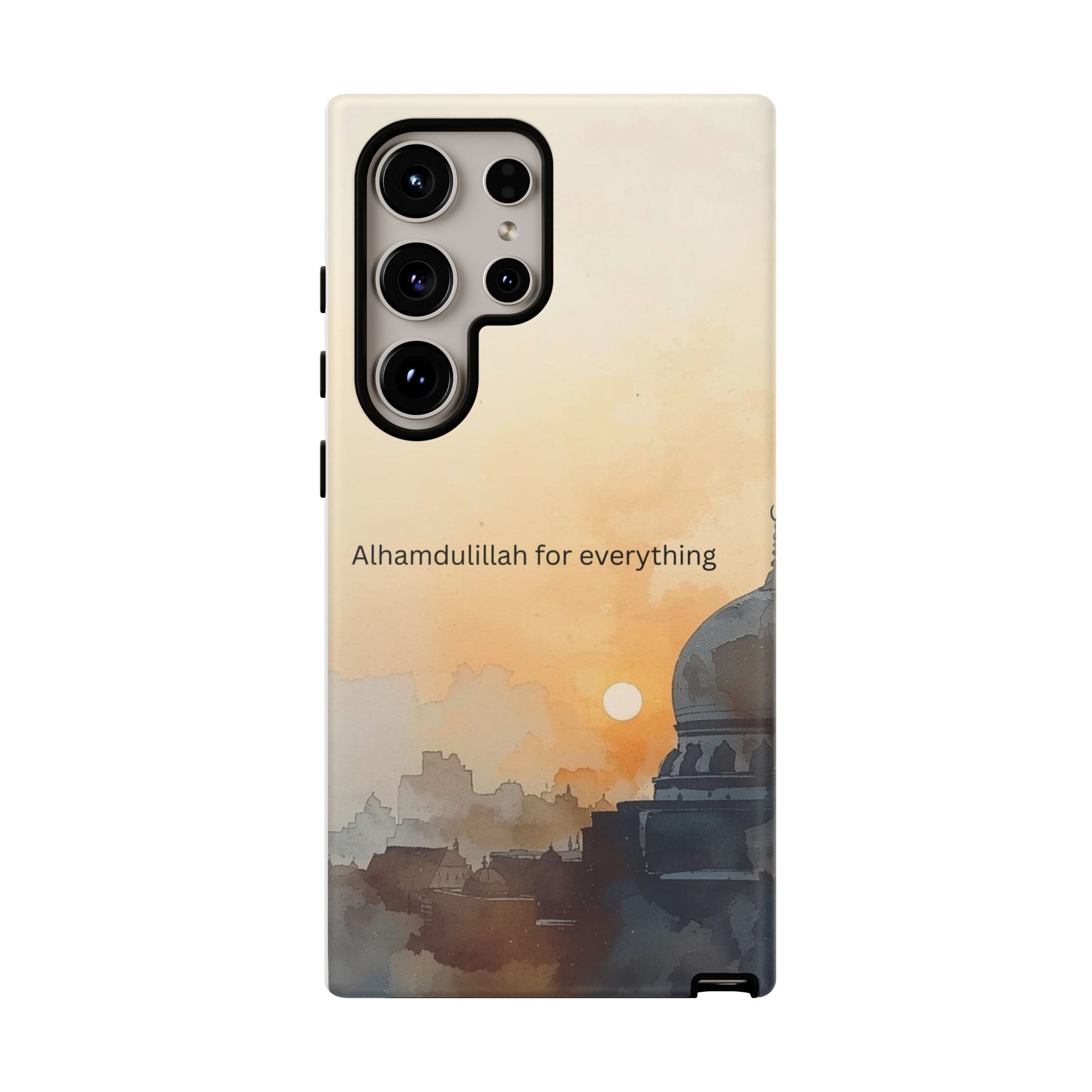 Alhamdulillah for Everything Phone Case — Islamic Mosque Sunrise Protective Cover