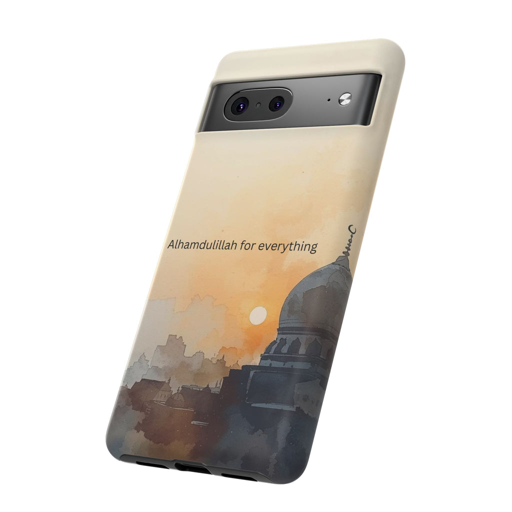 Alhamdulillah for Everything Phone Case — Islamic Mosque Sunrise Protective Cover