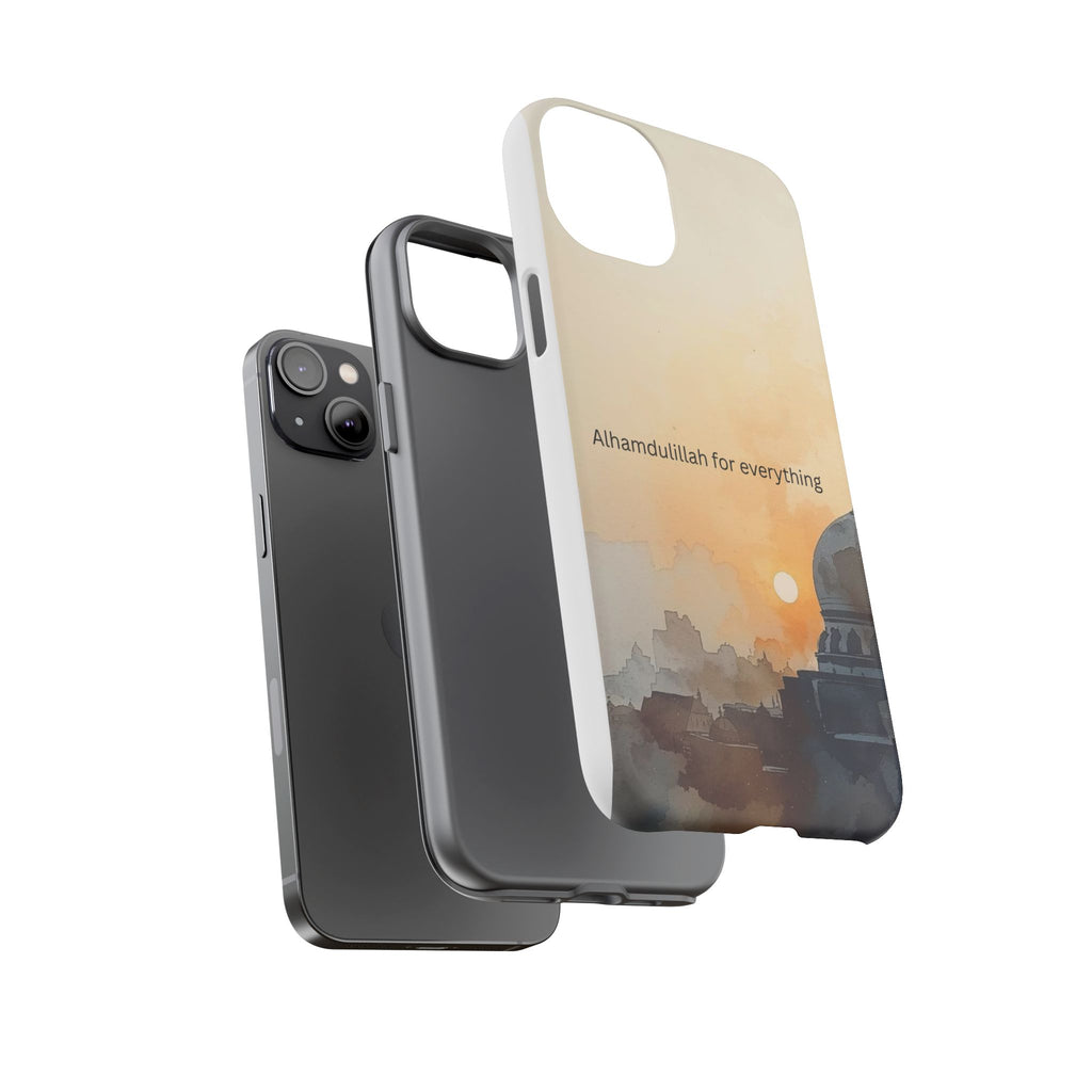 Alhamdulillah for Everything Phone Case — Islamic Mosque Sunrise Protective Cover