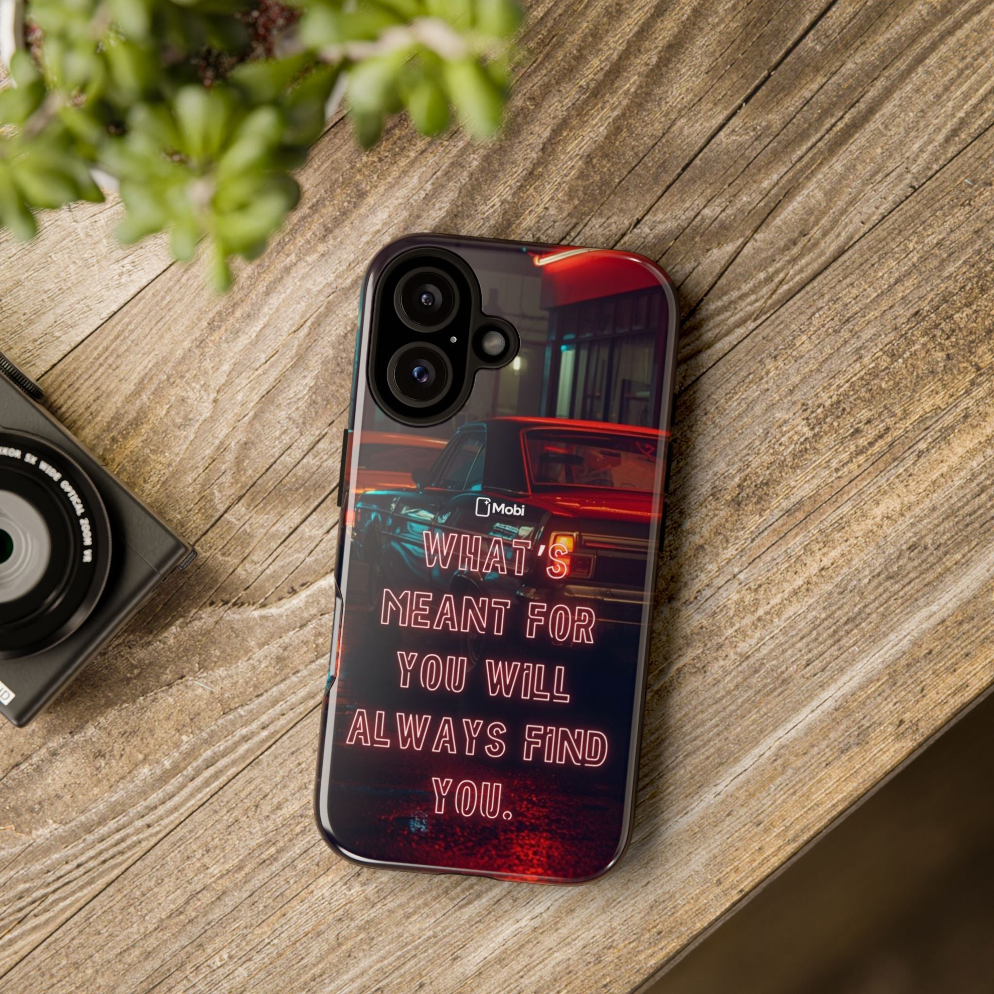 Neon Retro Phone Case — "What's Meant For You Will Always Find You"