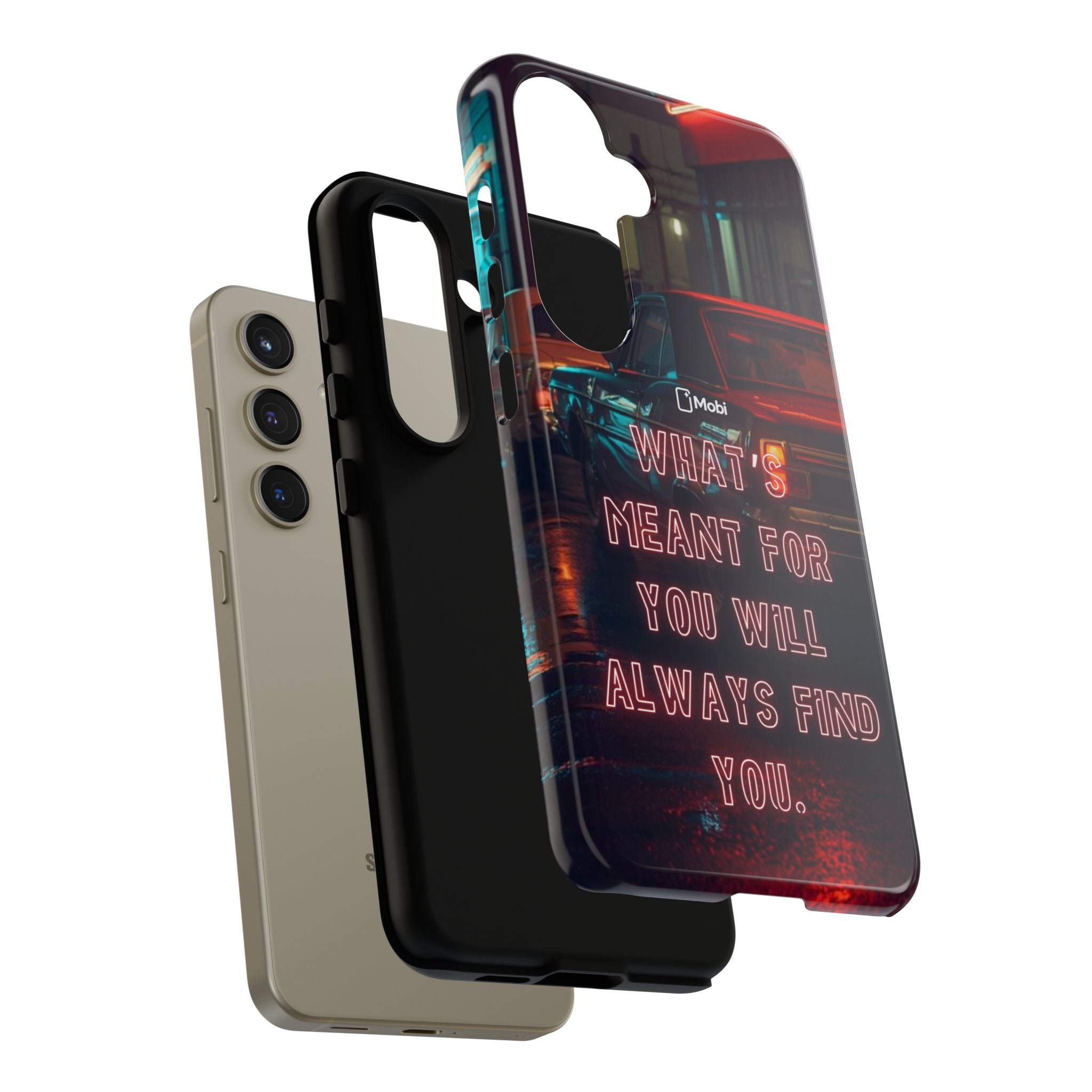 Neon Retro Phone Case — "What's Meant For You Will Always Find You"
