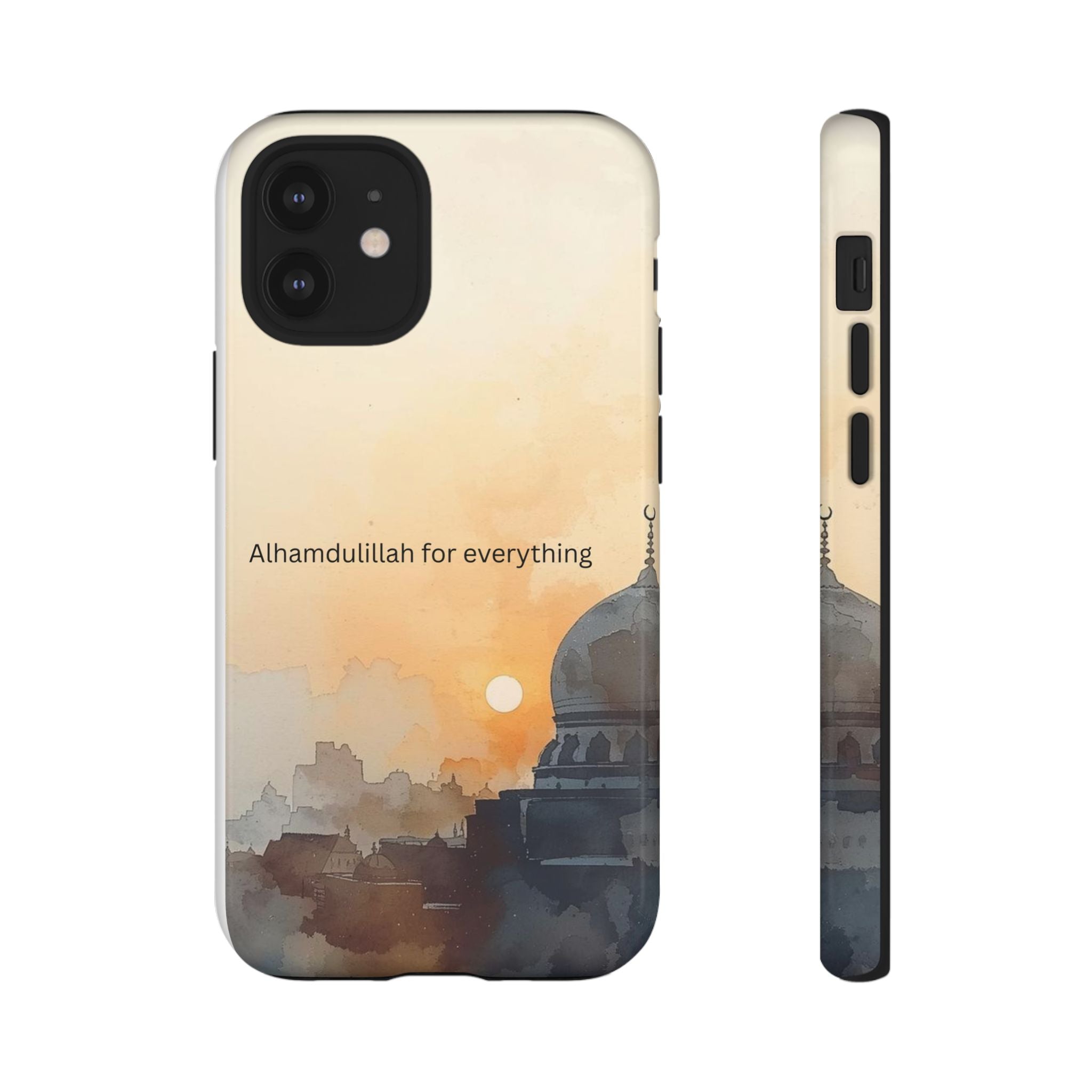 Alhamdulillah for Everything Phone Case — Islamic Mosque Sunrise Protective Cover