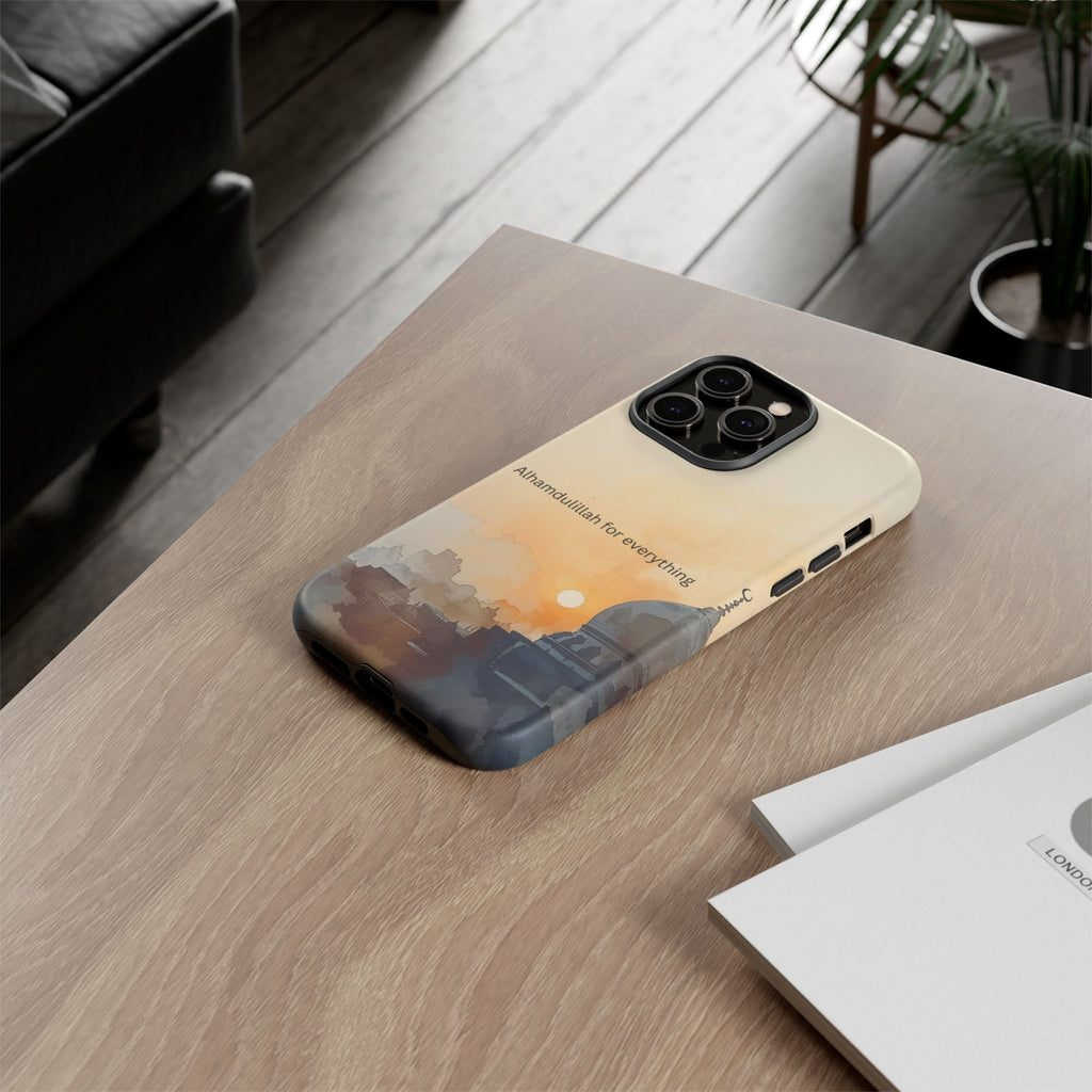 Alhamdulillah for Everything Phone Case — Islamic Mosque Sunrise Protective Cover