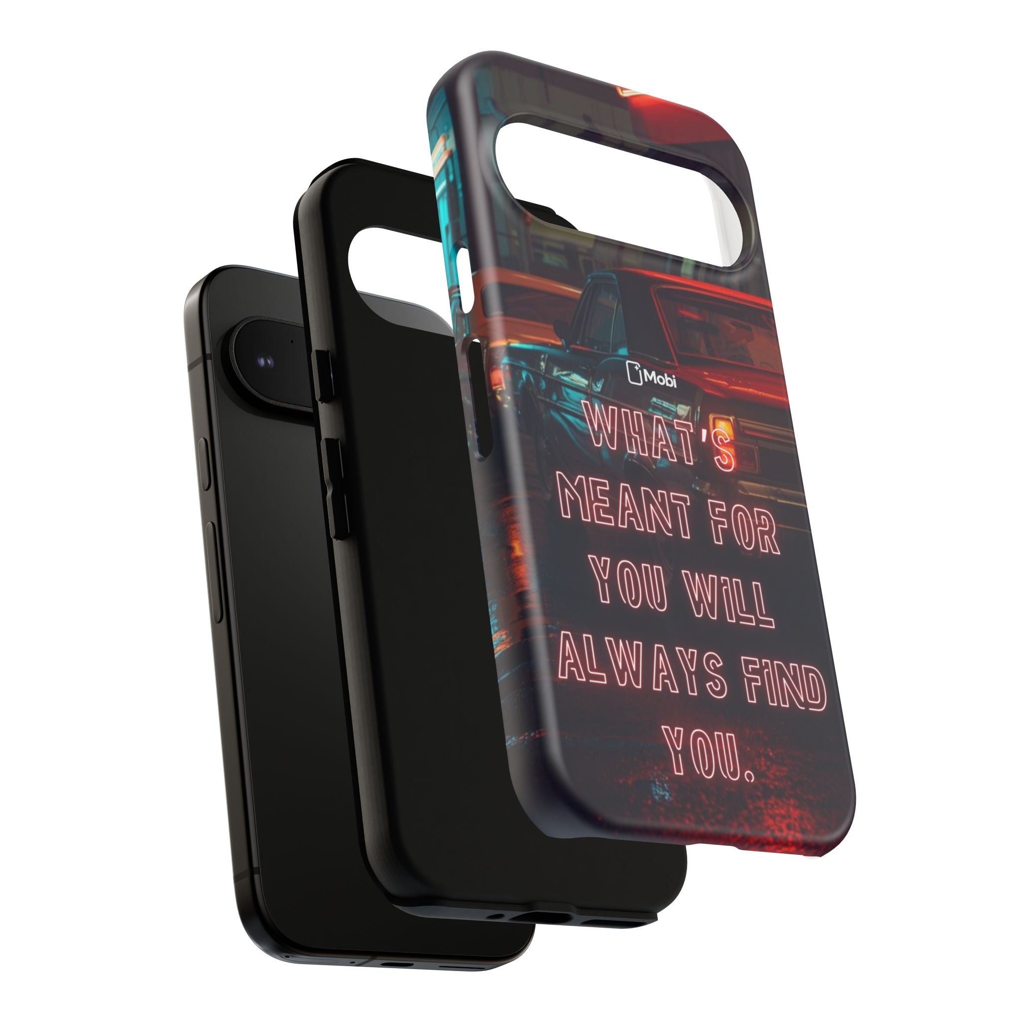 Neon Retro Phone Case — "What's Meant For You Will Always Find You"