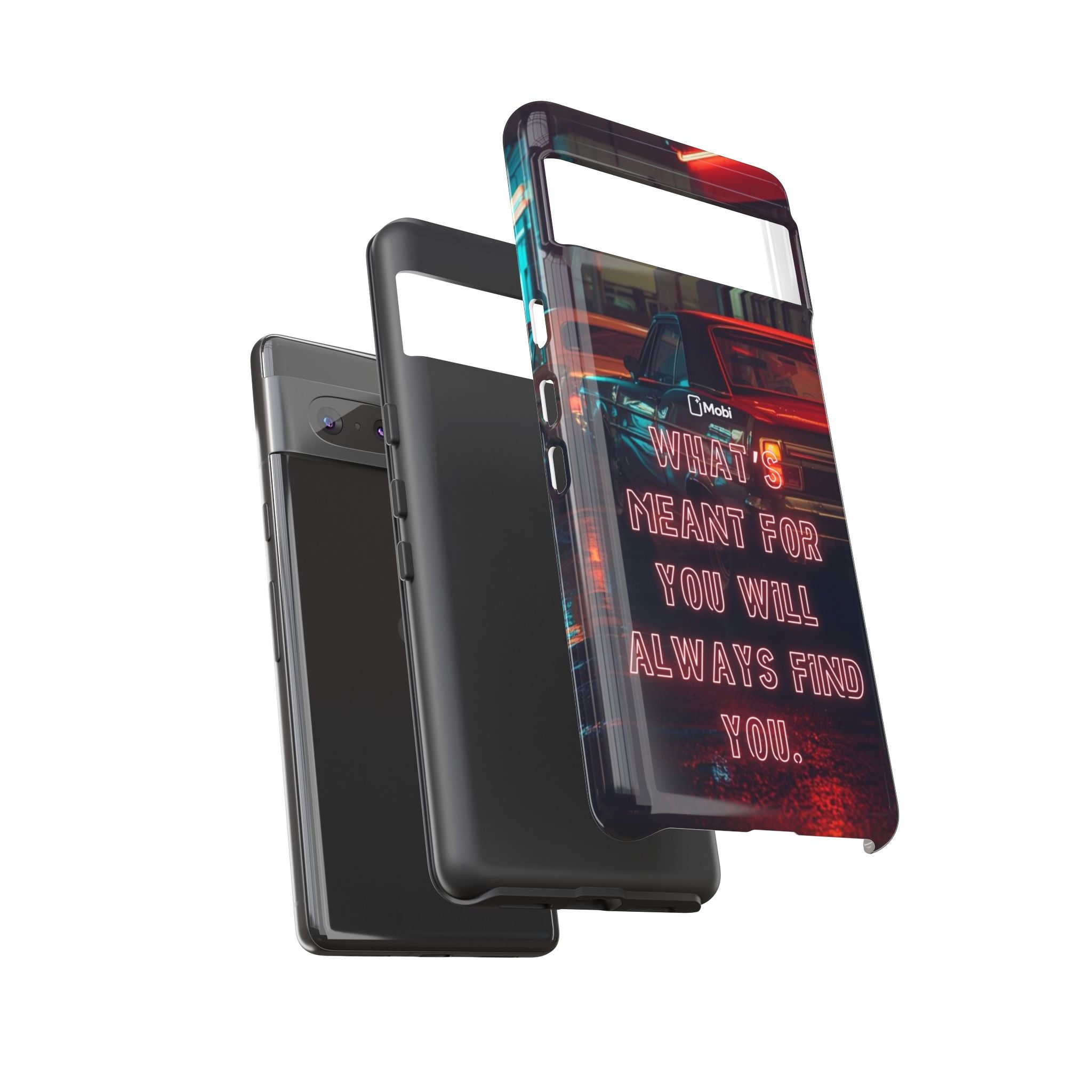 Neon Retro Phone Case — "What's Meant For You Will Always Find You"