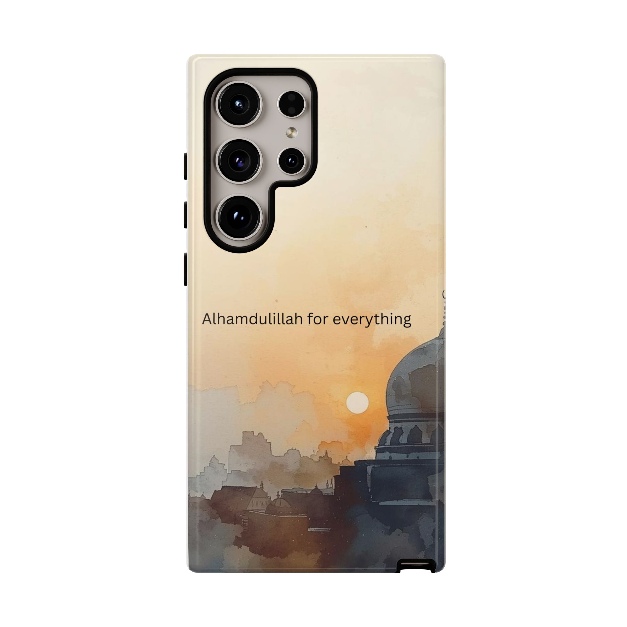 Alhamdulillah for Everything Phone Case — Islamic Mosque Sunrise Protective Cover