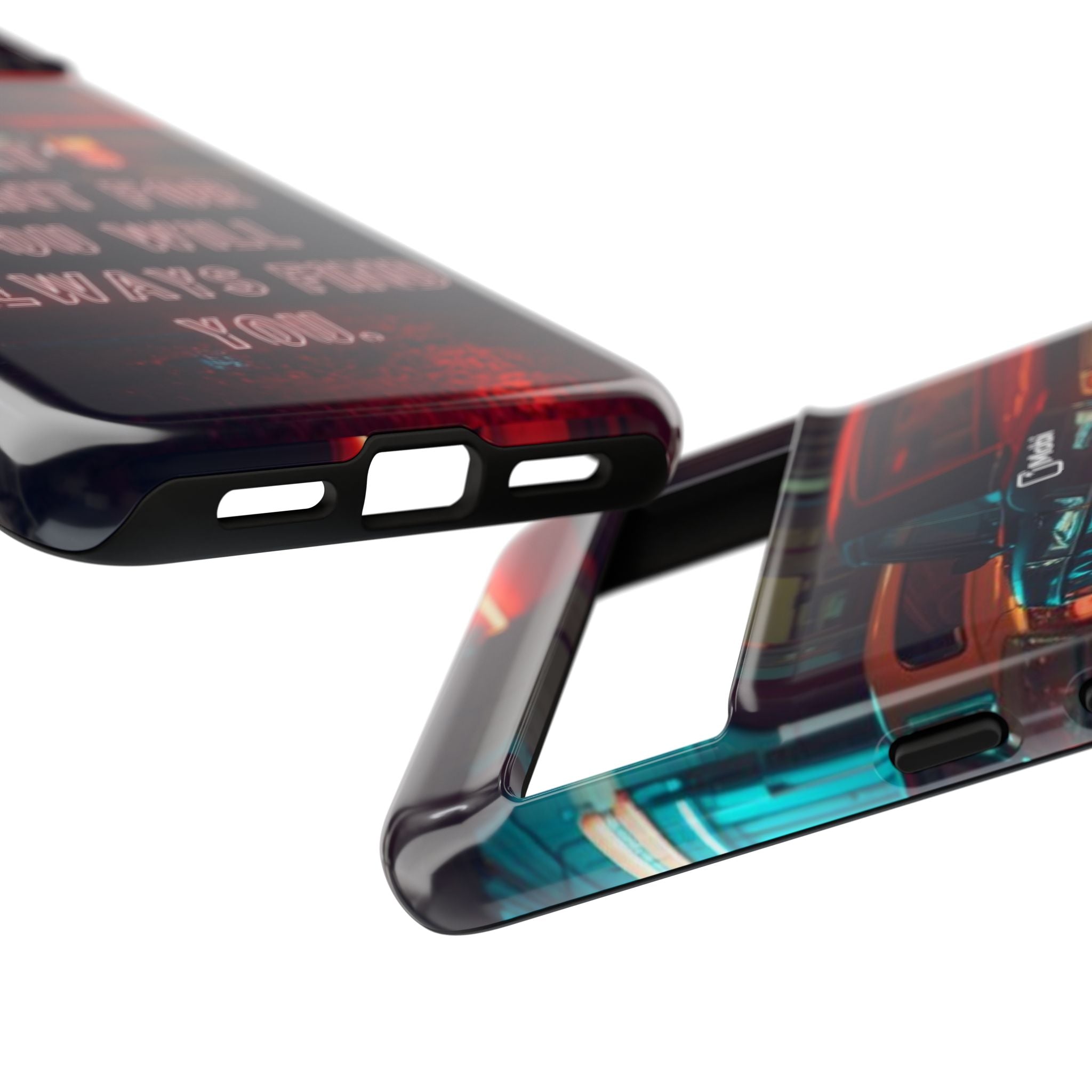 Neon Retro Phone Case — "What's Meant For You Will Always Find You"