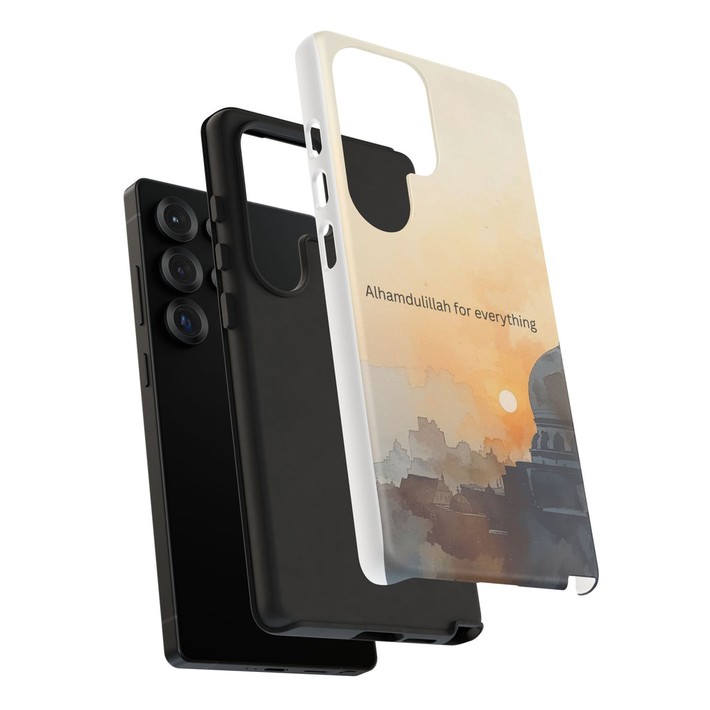 Alhamdulillah for Everything Phone Case — Islamic Mosque Sunrise Protective Cover