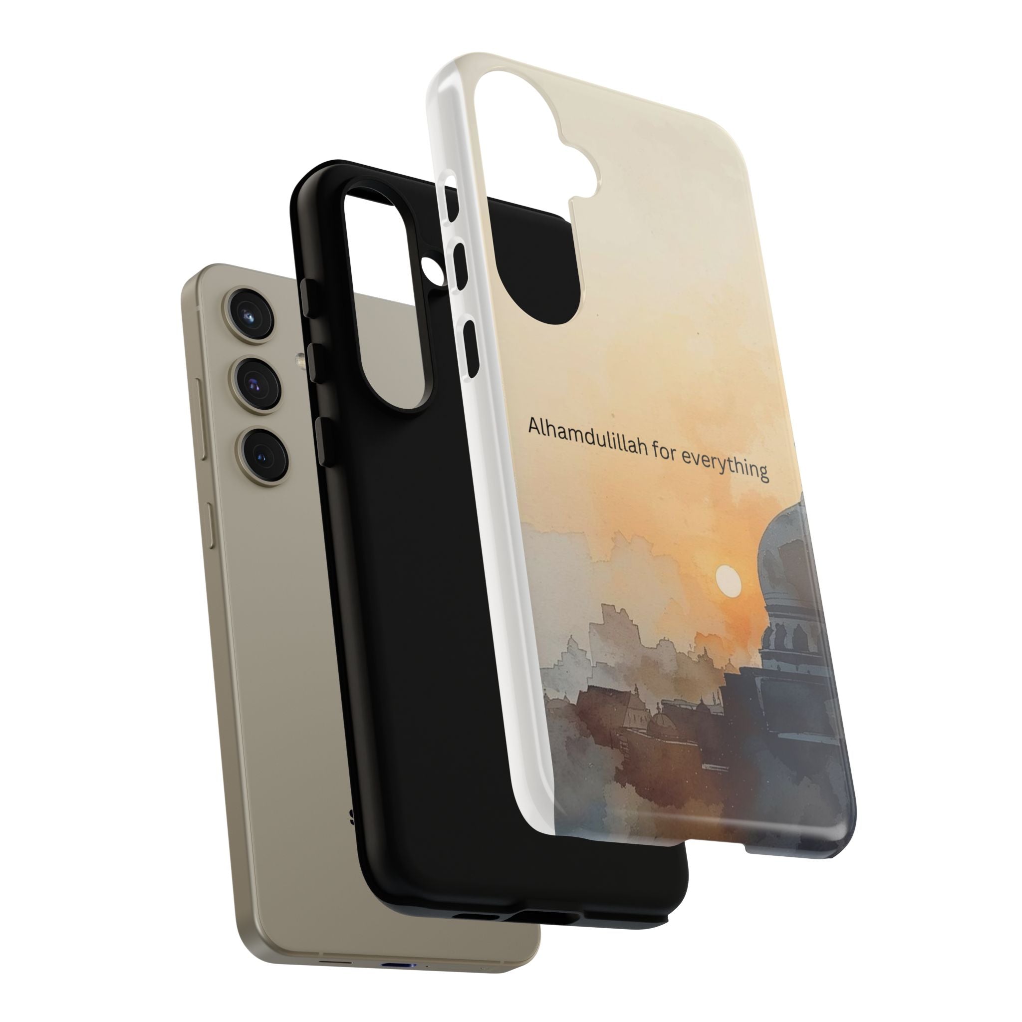 Alhamdulillah for Everything Phone Case — Islamic Mosque Sunrise Protective Cover