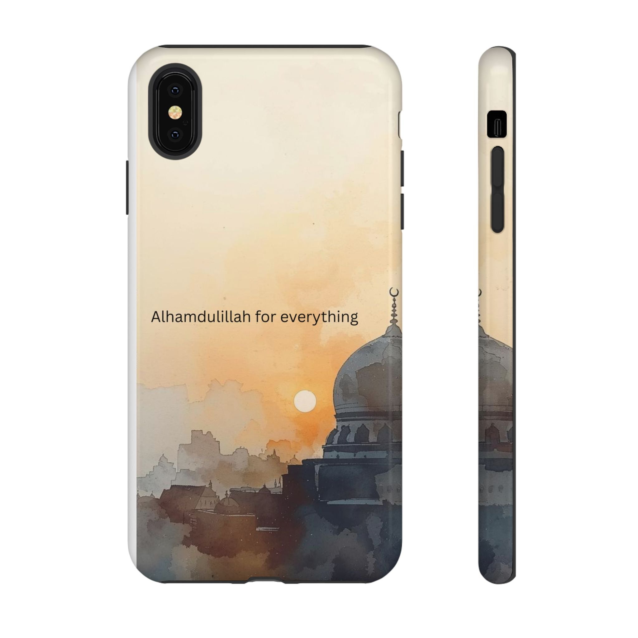 Alhamdulillah for Everything Phone Case — Islamic Mosque Sunrise Protective Cover
