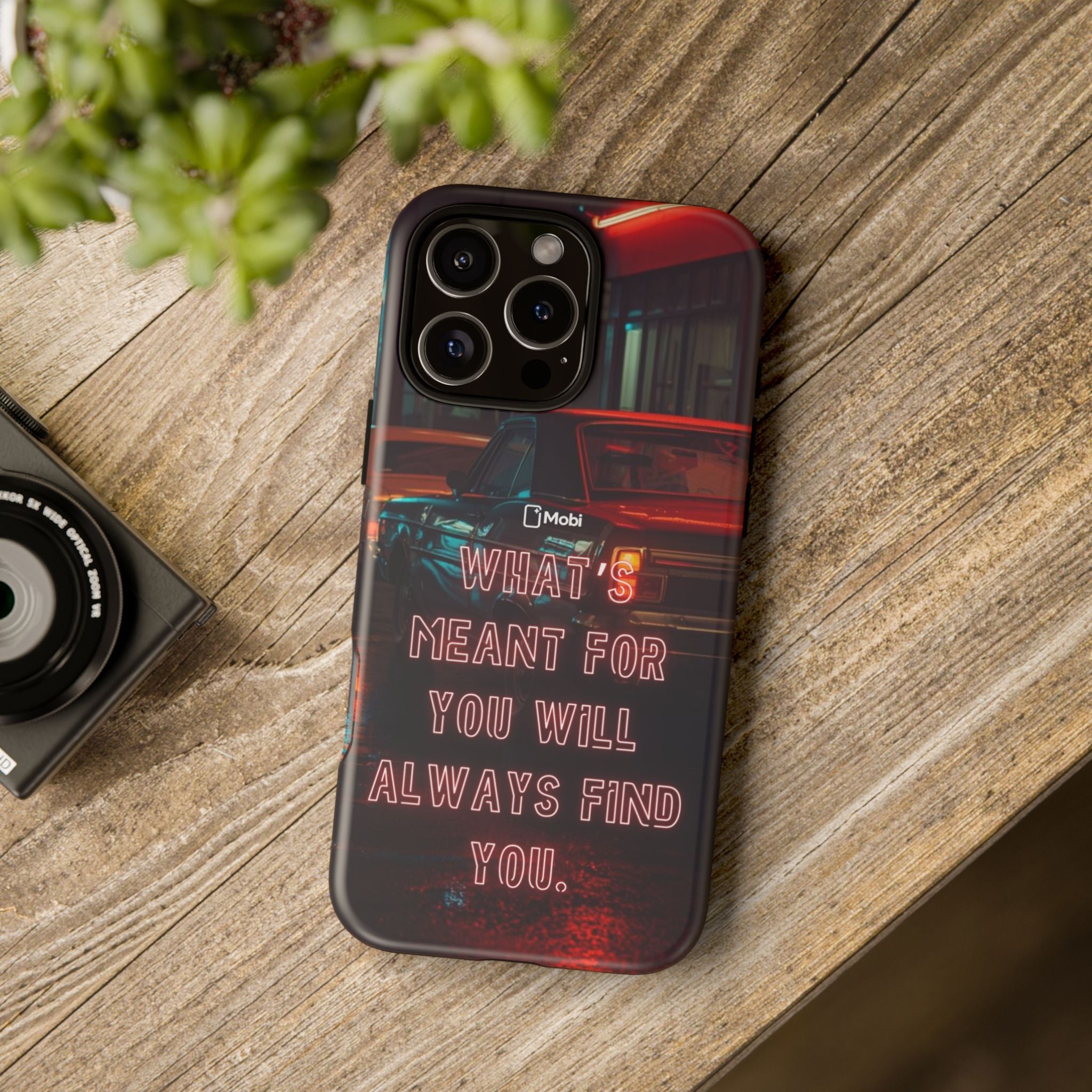 Neon Retro Phone Case — "What's Meant For You Will Always Find You"