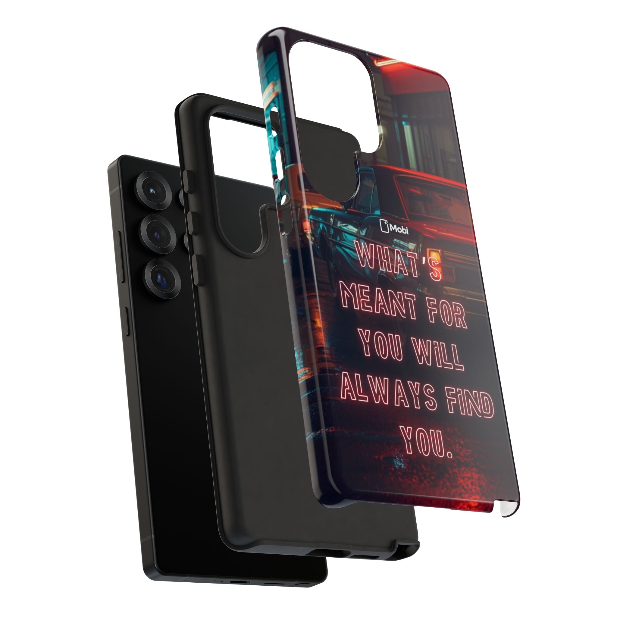 Neon Retro Phone Case — "What's Meant For You Will Always Find You"
