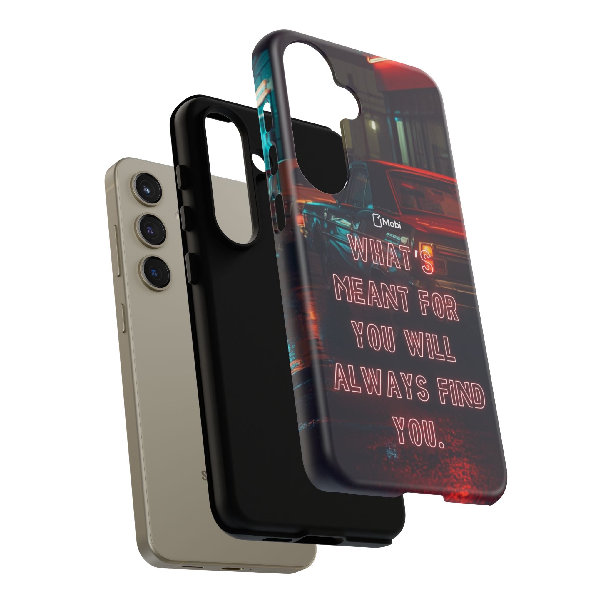 Neon Retro Phone Case — "What's Meant For You Will Always Find You"