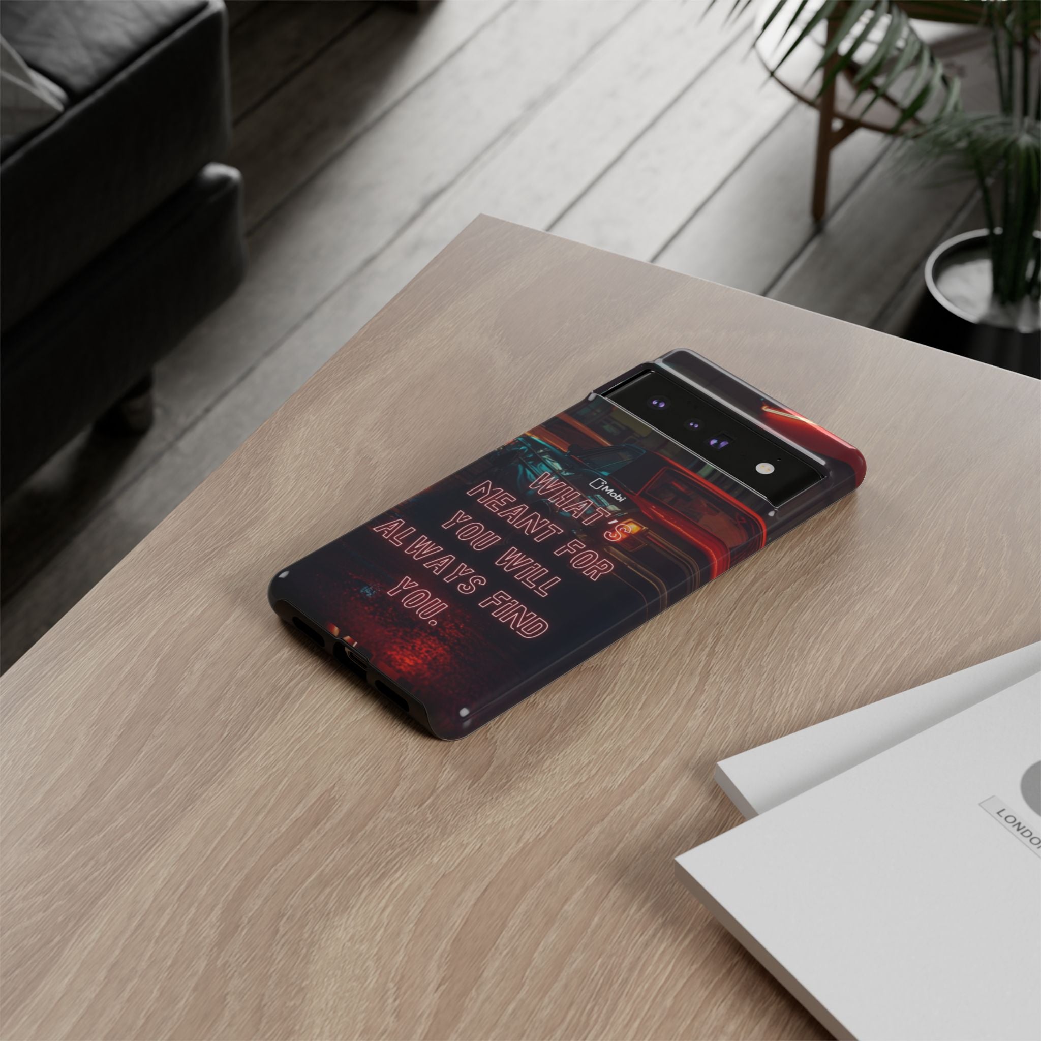 Neon Retro Phone Case — "What's Meant For You Will Always Find You"