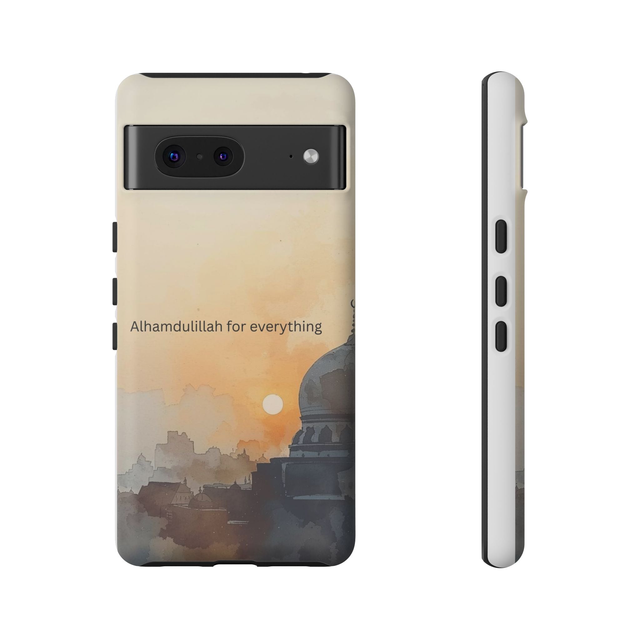 Alhamdulillah for Everything Phone Case — Islamic Mosque Sunrise Protective Cover