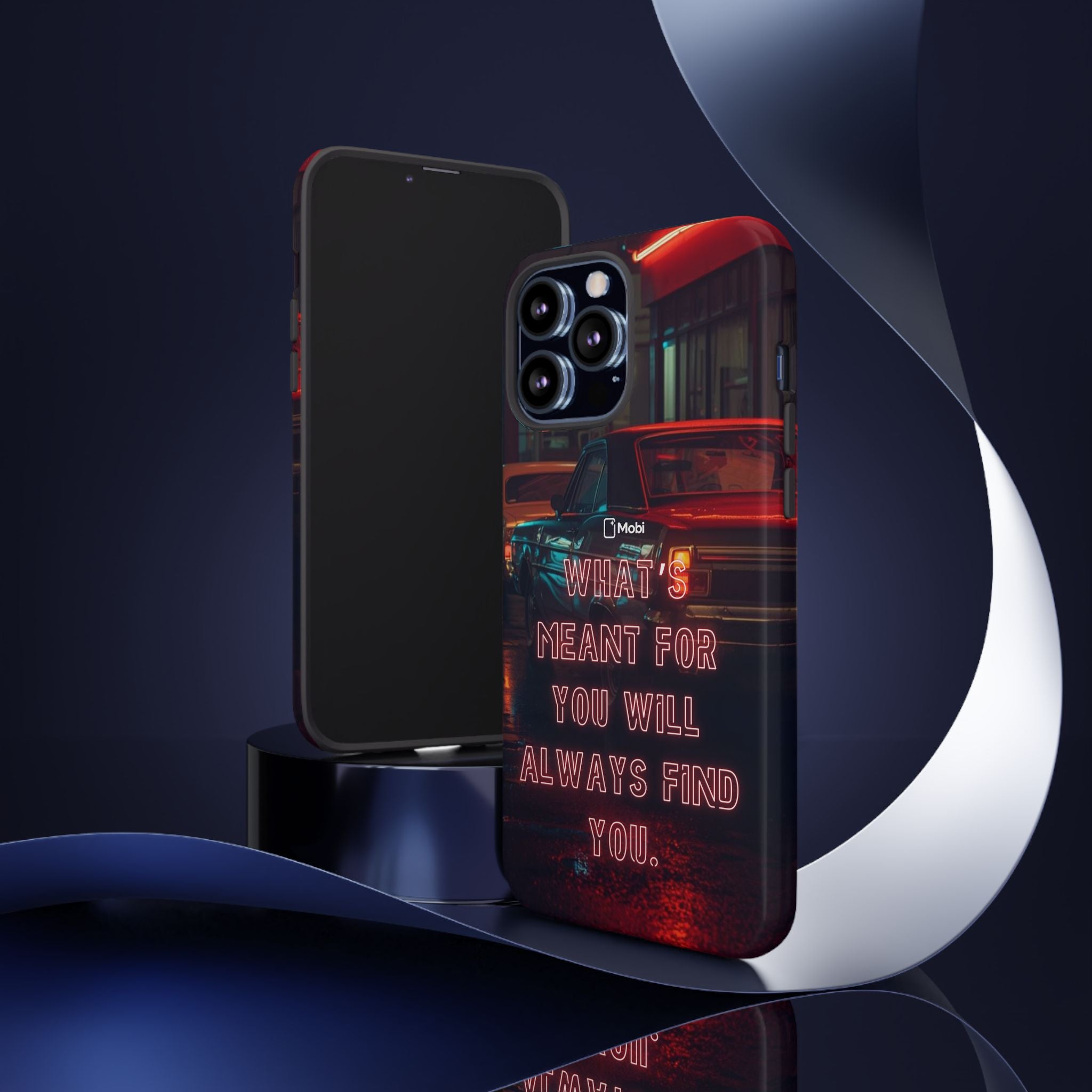 Neon Retro Phone Case — "What's Meant For You Will Always Find You"