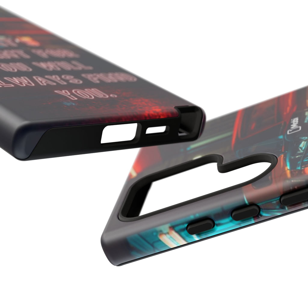 Neon Retro Phone Case — "What's Meant For You Will Always Find You"