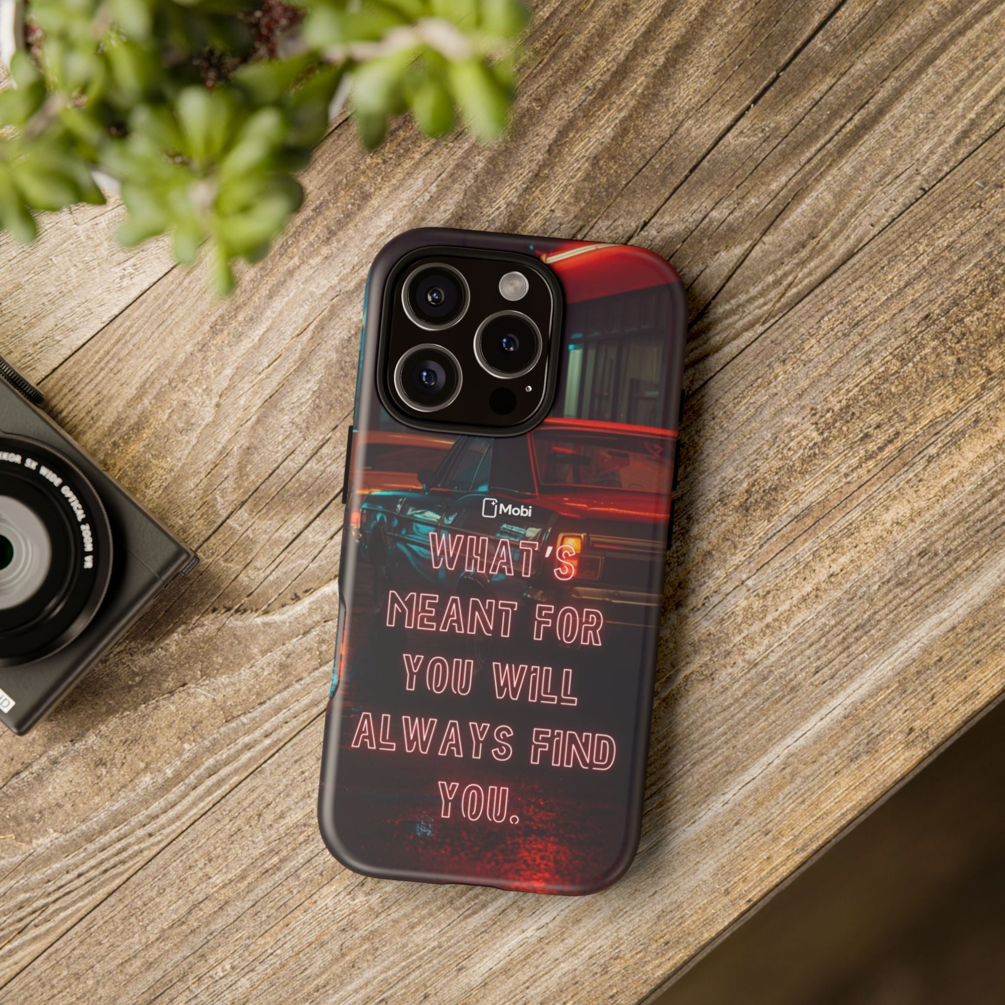 Neon Retro Phone Case — "What's Meant For You Will Always Find You"