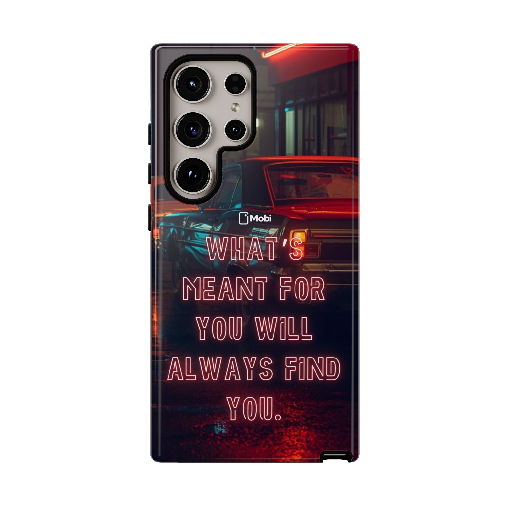 Neon Retro Phone Case — "What's Meant For You Will Always Find You"