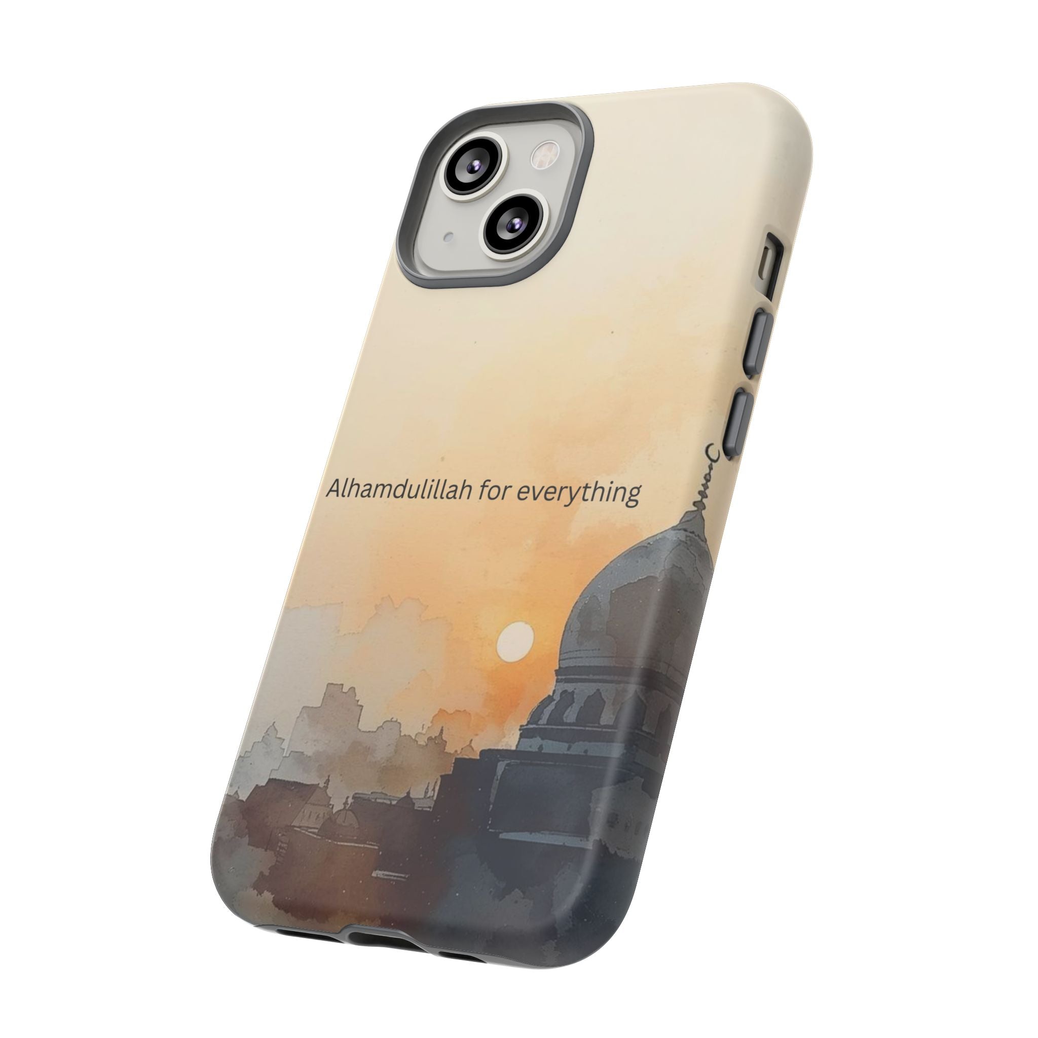 Alhamdulillah for Everything Phone Case — Islamic Mosque Sunrise Protective Cover