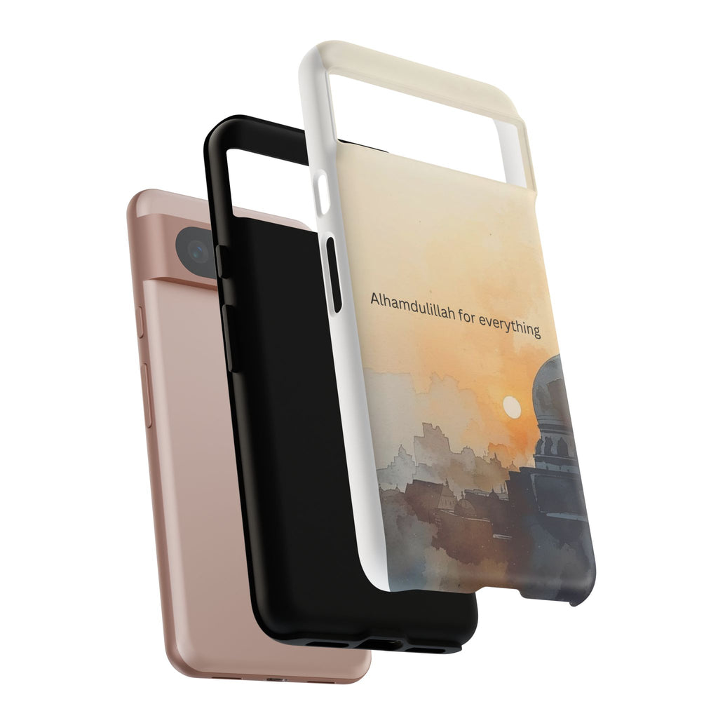 Alhamdulillah for Everything Phone Case — Islamic Mosque Sunrise Protective Cover