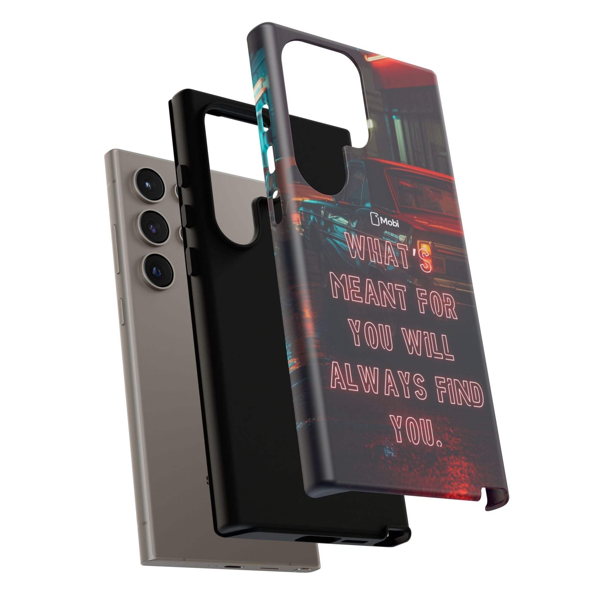 Neon Retro Phone Case — "What's Meant For You Will Always Find You"