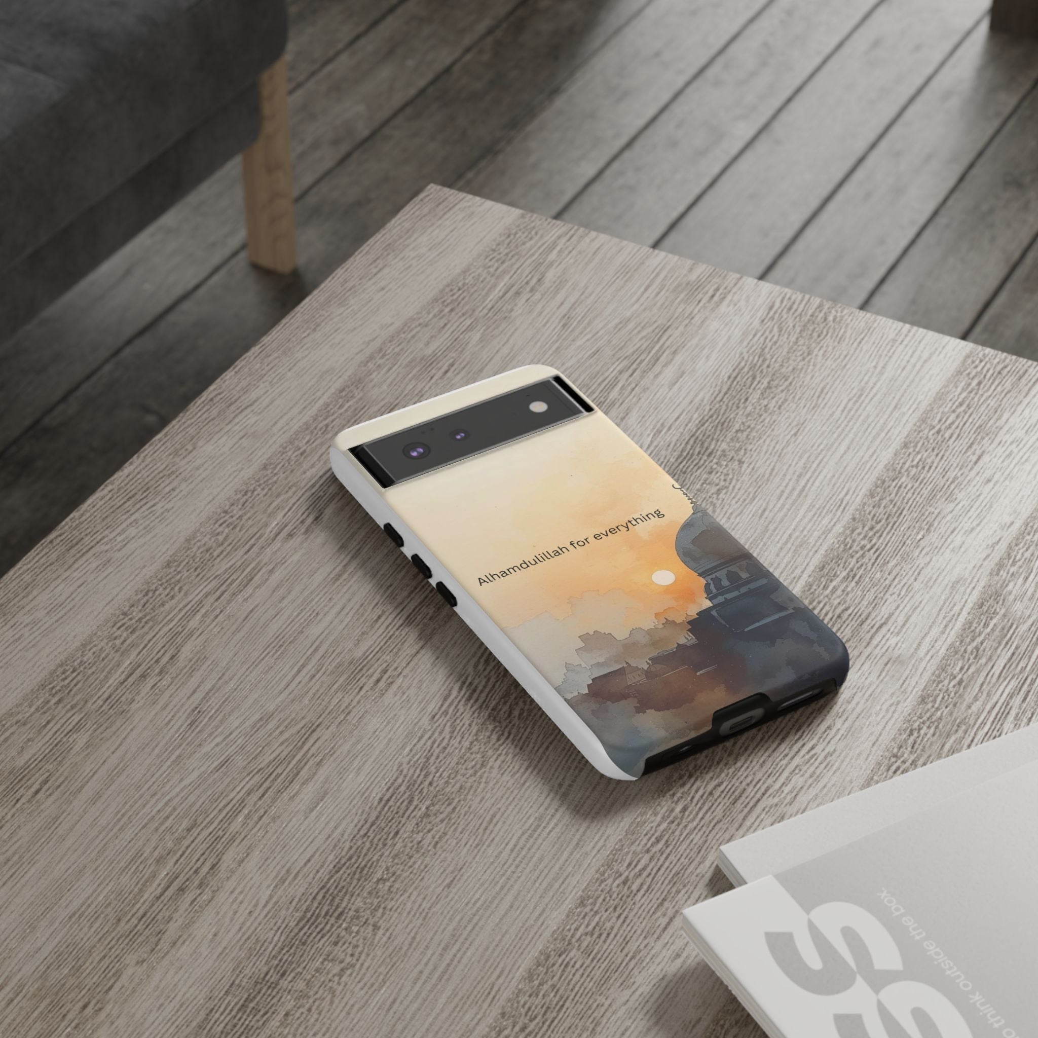 Alhamdulillah for Everything Phone Case — Islamic Mosque Sunrise Protective Cover
