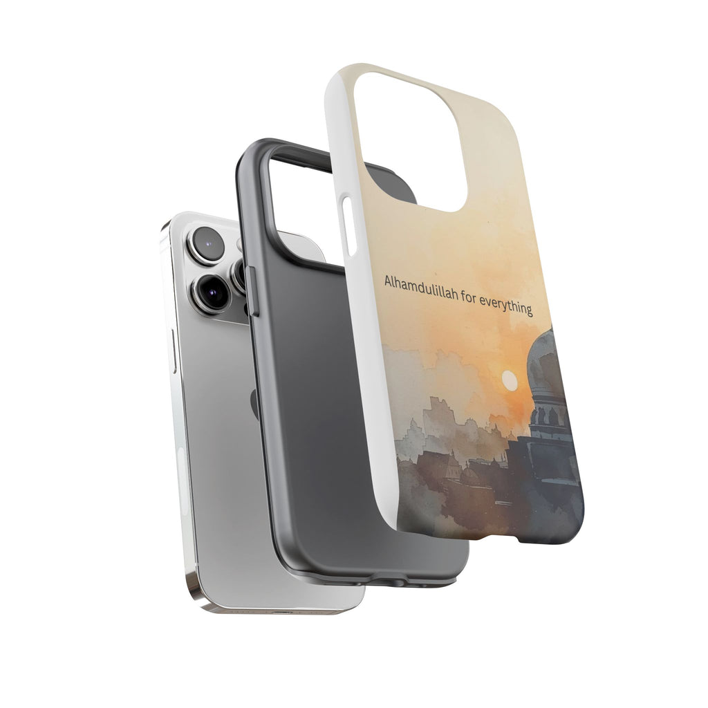 Alhamdulillah for Everything Phone Case — Islamic Mosque Sunrise Protective Cover