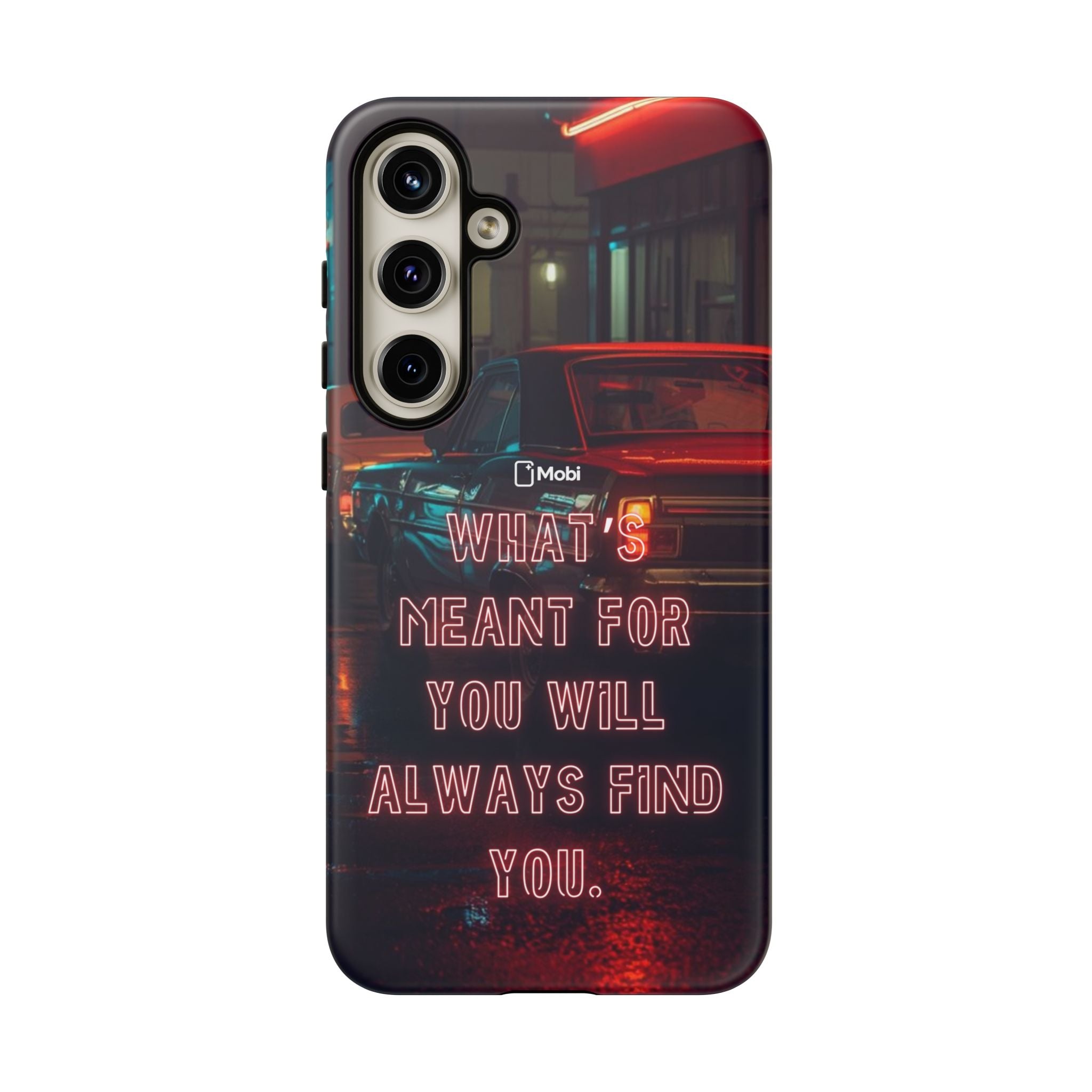 Neon Retro Phone Case — "What's Meant For You Will Always Find You"