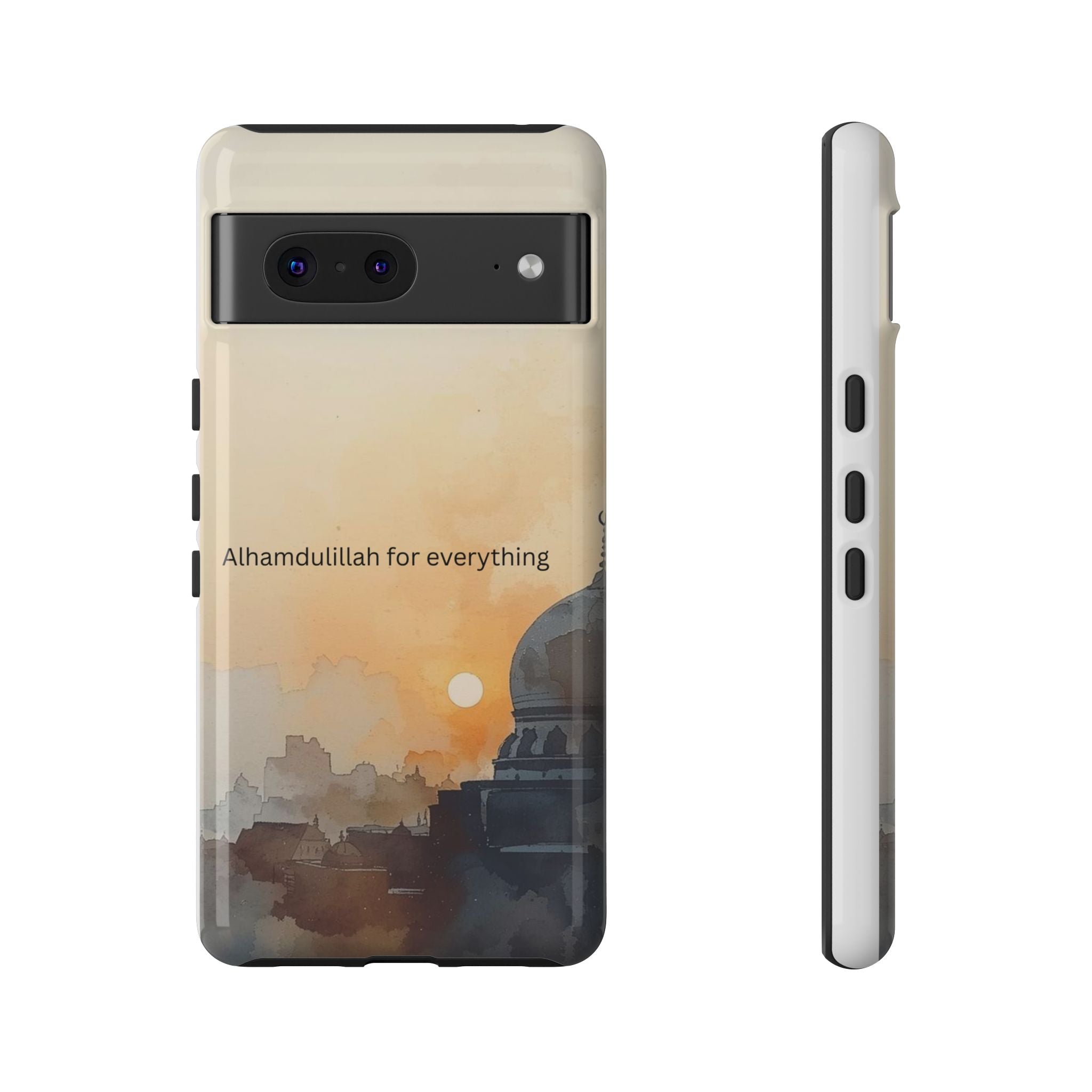 Alhamdulillah for Everything Phone Case — Islamic Mosque Sunrise Protective Cover