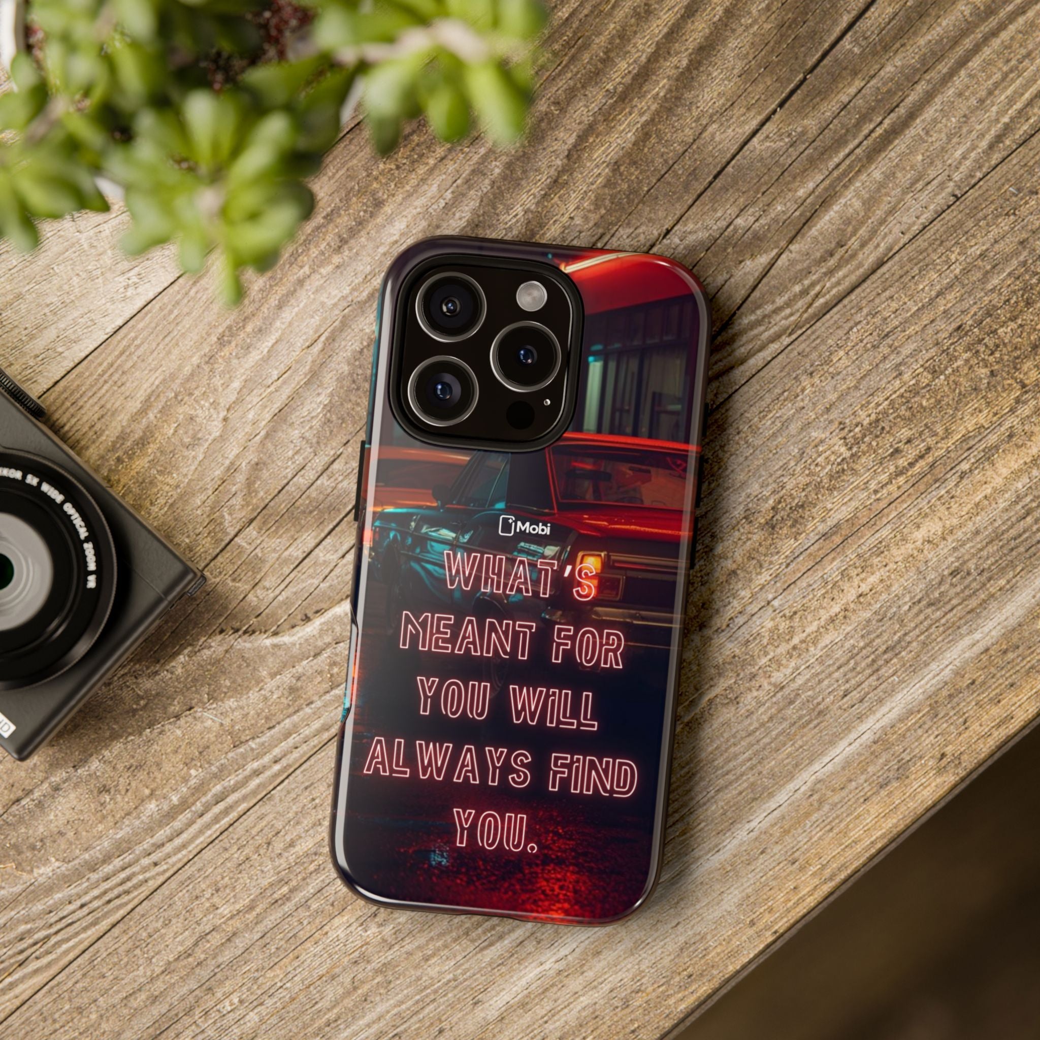 Neon Retro Phone Case — "What's Meant For You Will Always Find You"