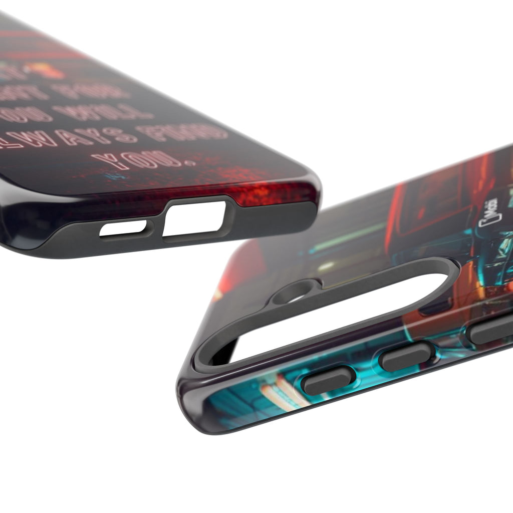 Neon Retro Phone Case — "What's Meant For You Will Always Find You"