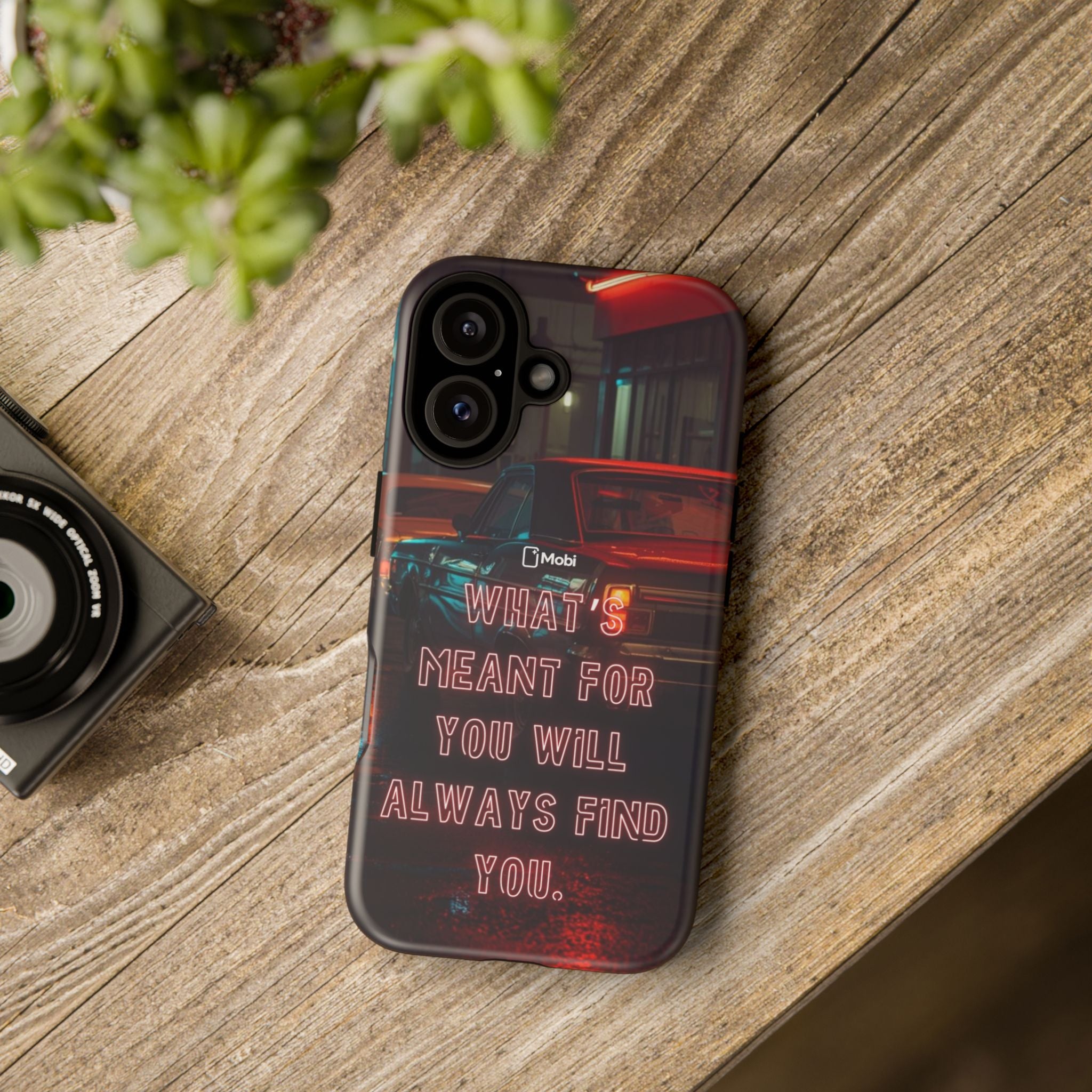 Neon Retro Phone Case — "What's Meant For You Will Always Find You"