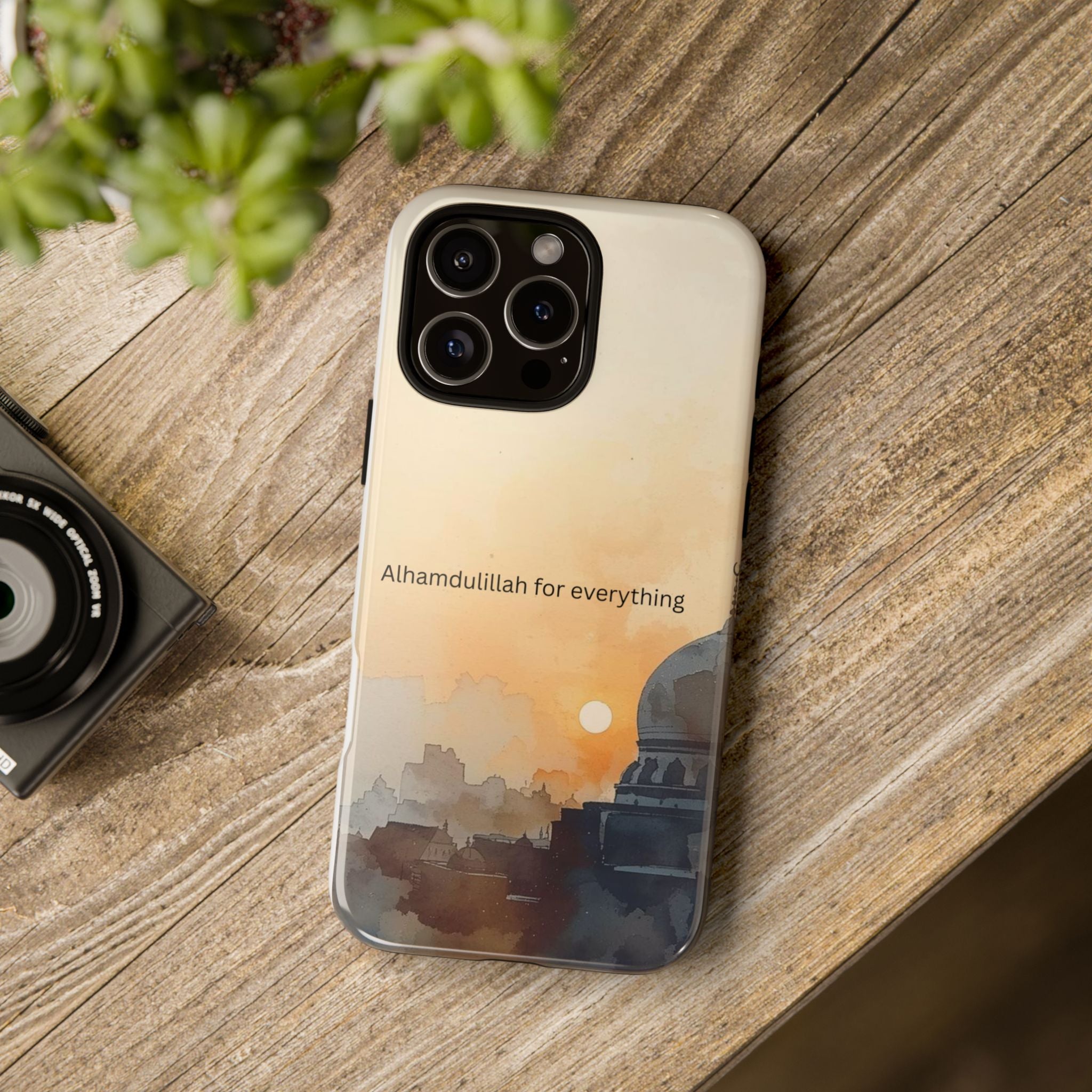Alhamdulillah for Everything Phone Case — Islamic Mosque Sunrise Protective Cover