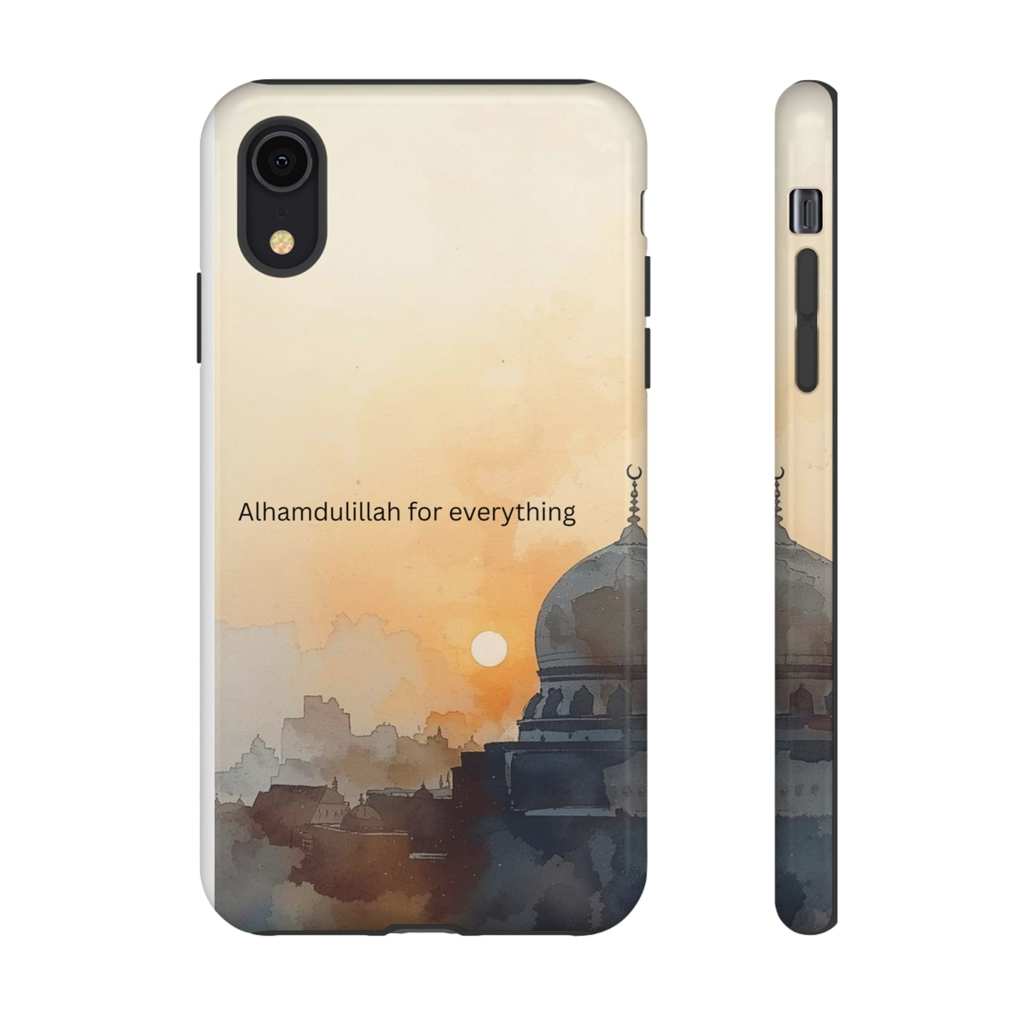 Alhamdulillah for Everything Phone Case — Islamic Mosque Sunrise Protective Cover