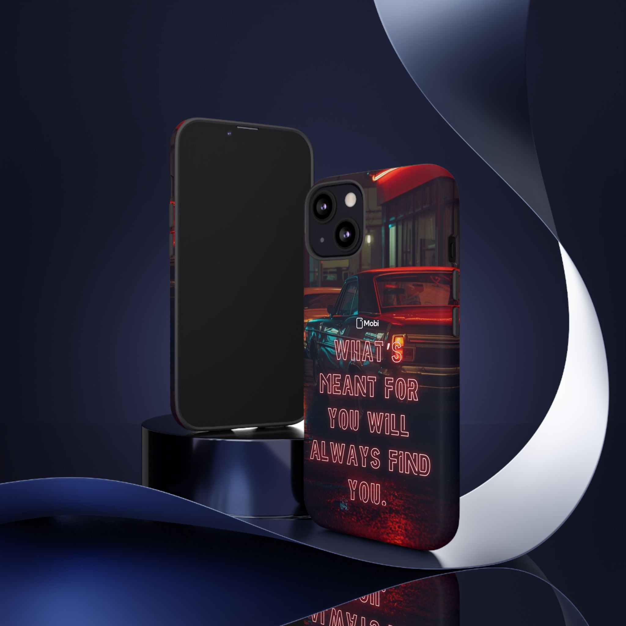Neon Retro Phone Case — "What's Meant For You Will Always Find You"