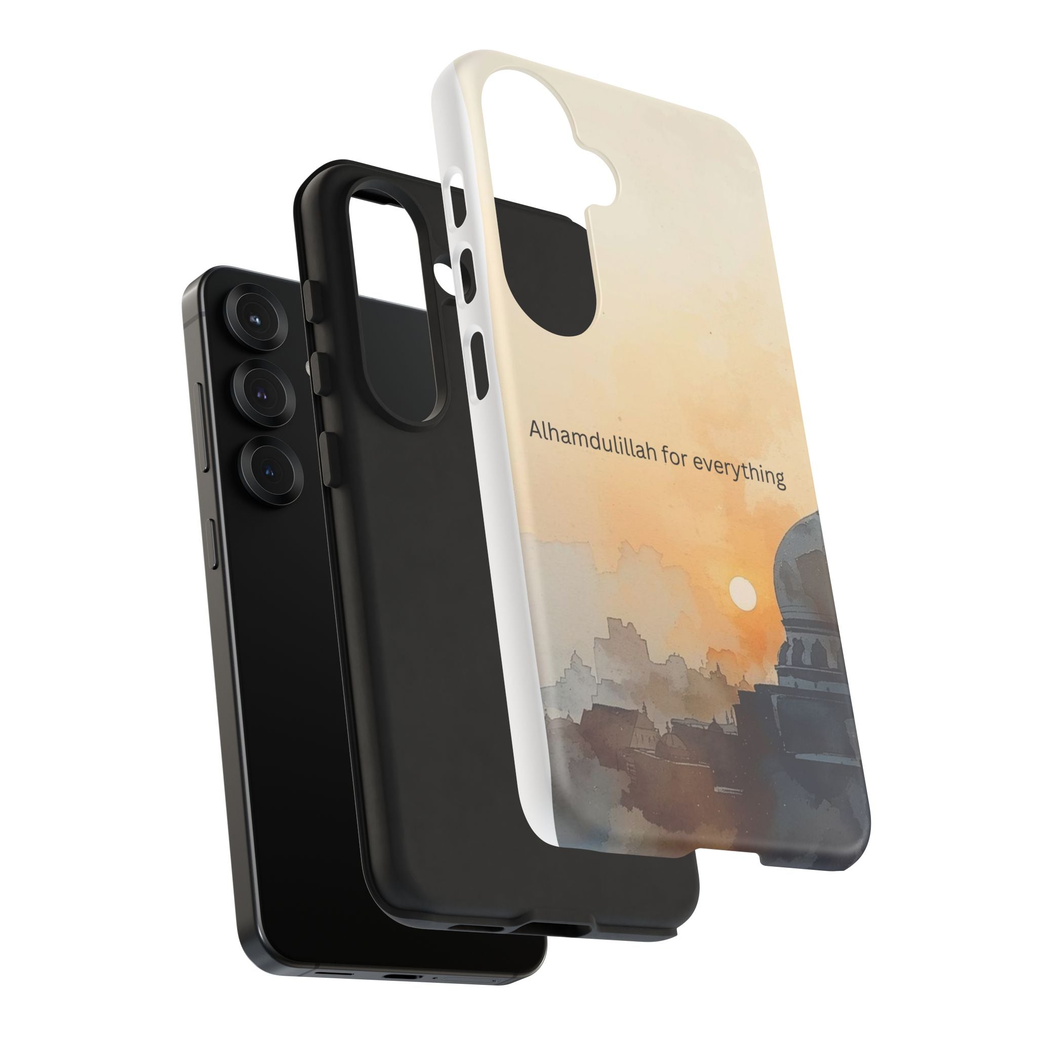 Alhamdulillah for Everything Phone Case — Islamic Mosque Sunrise Protective Cover