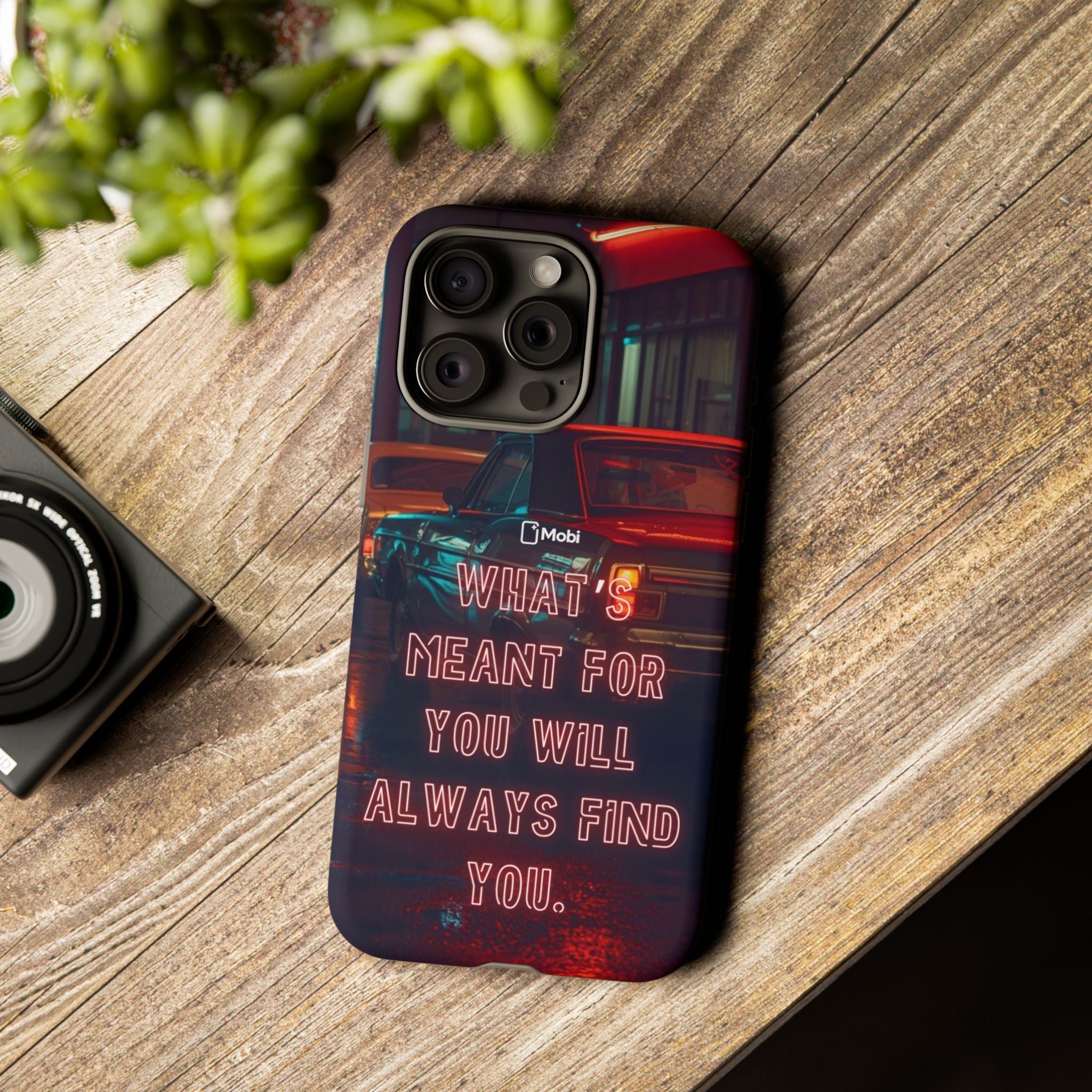 Neon Retro Phone Case — "What's Meant For You Will Always Find You"