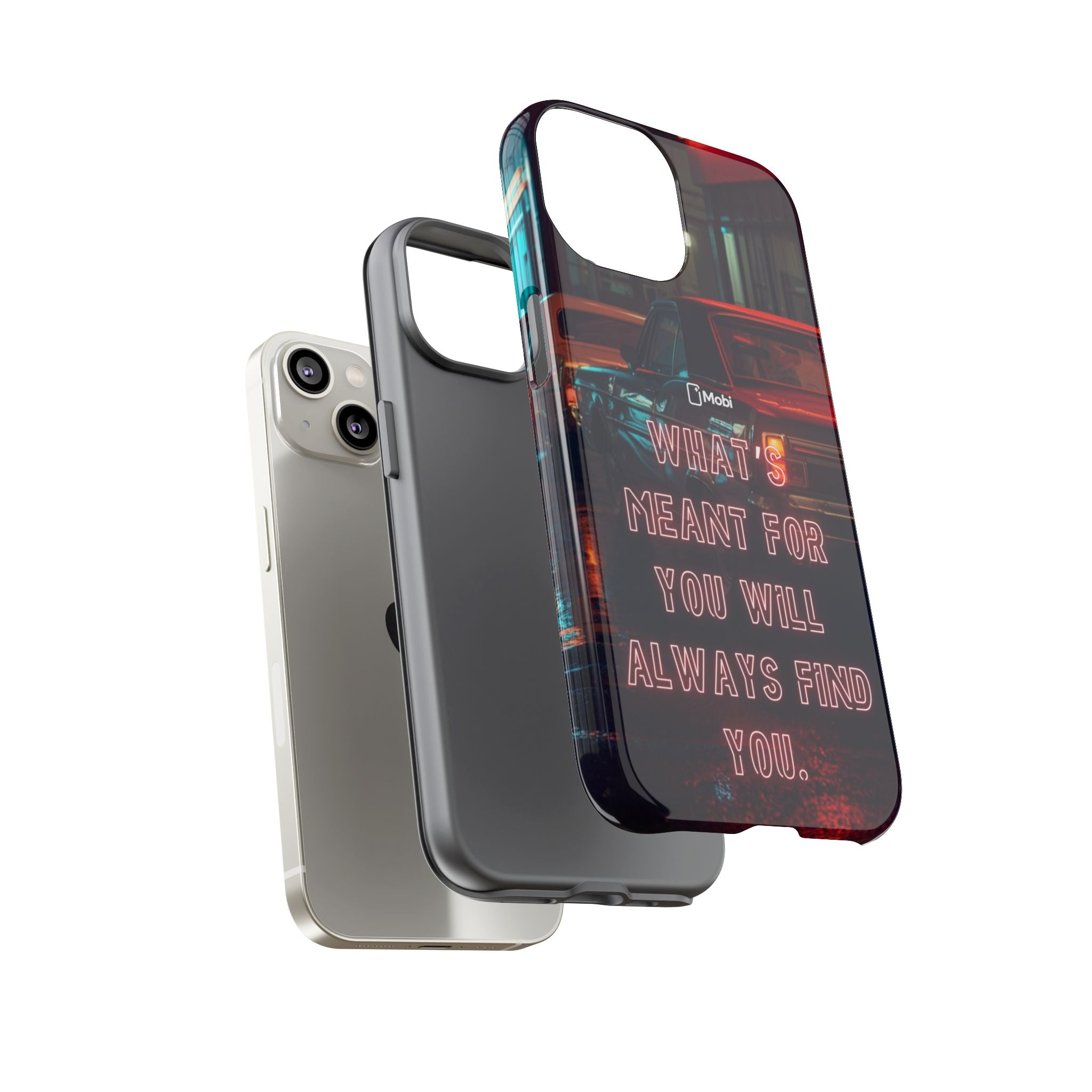 Neon Retro Phone Case — "What's Meant For You Will Always Find You"