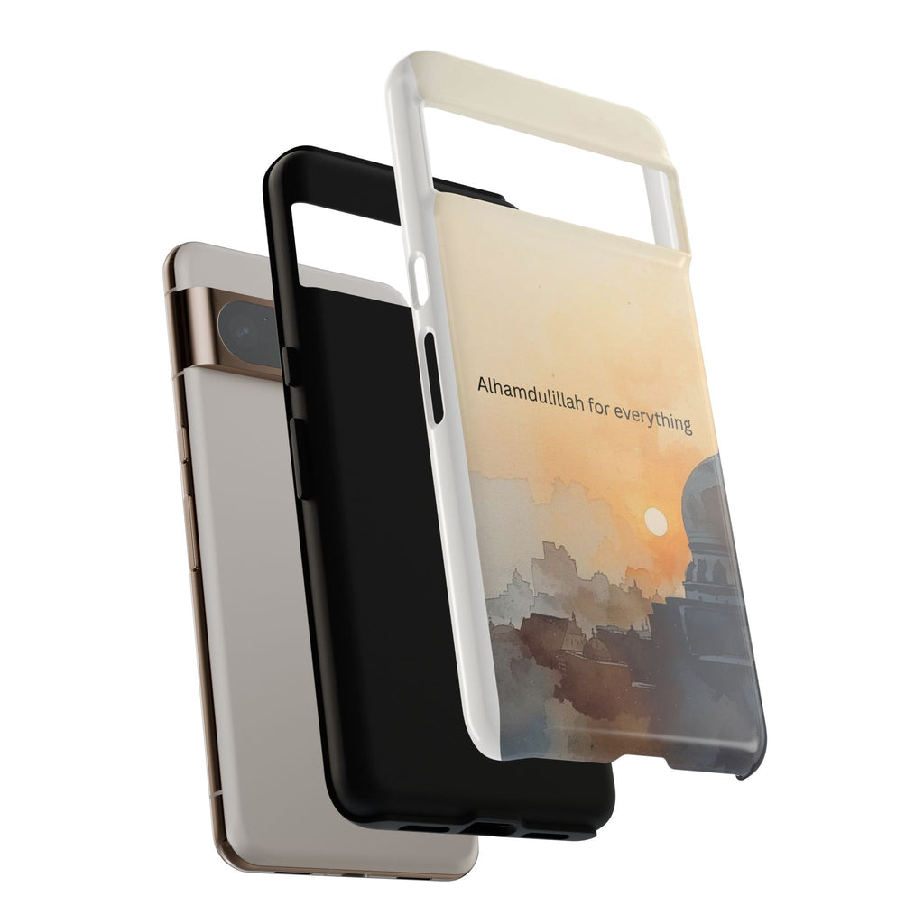 Alhamdulillah for Everything Phone Case — Islamic Mosque Sunrise Protective Cover