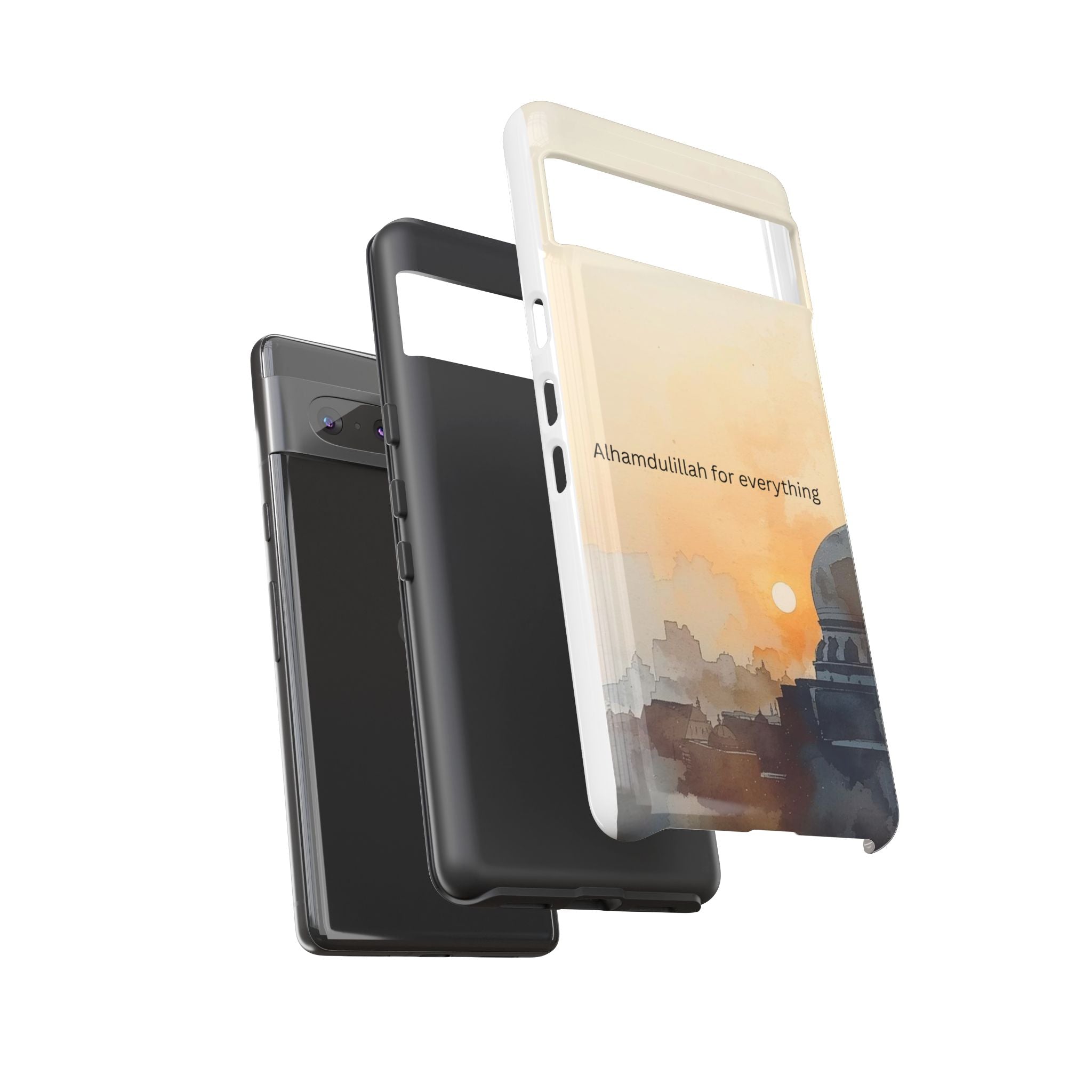 Alhamdulillah for Everything Phone Case — Islamic Mosque Sunrise Protective Cover