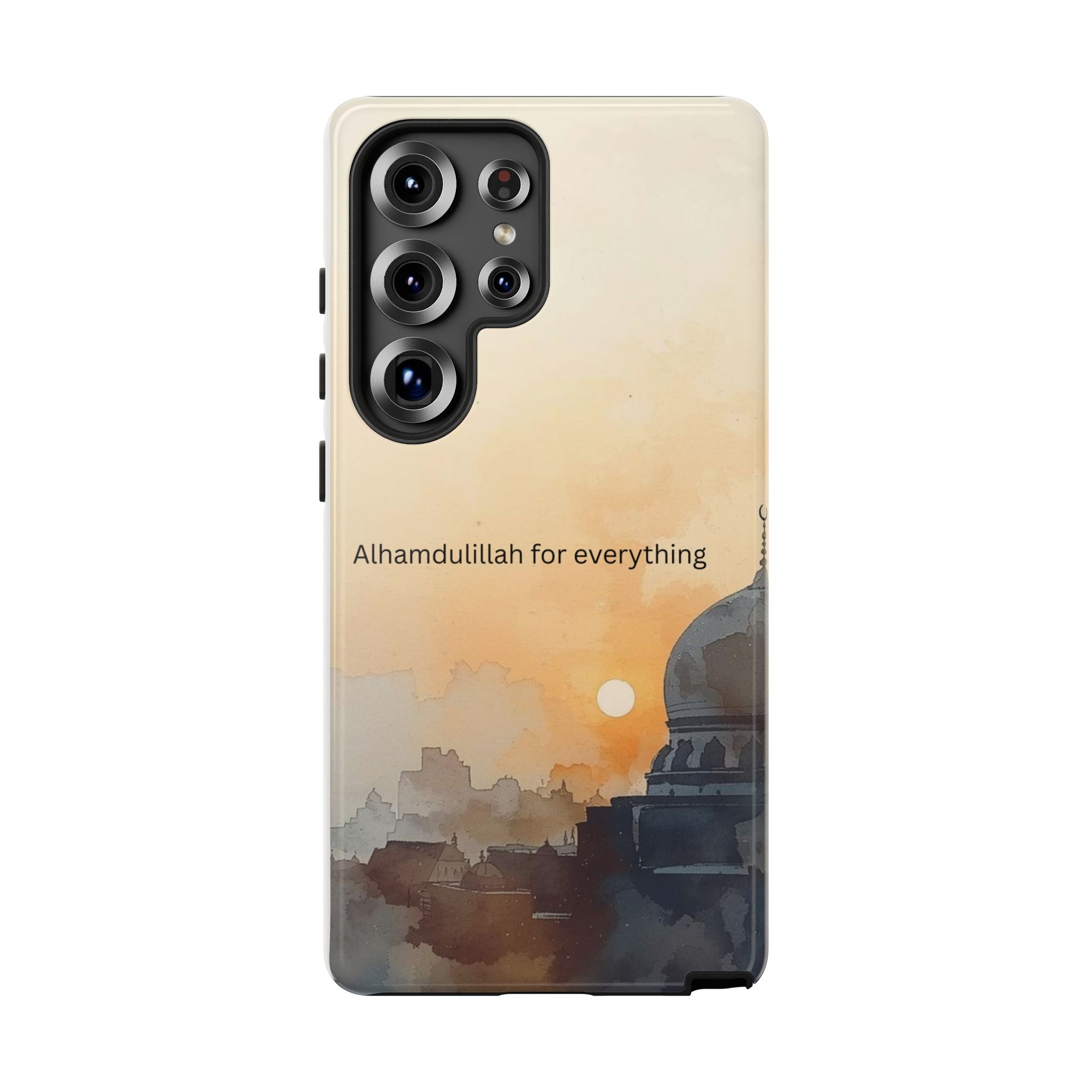 Alhamdulillah for Everything Phone Case — Islamic Mosque Sunrise Protective Cover