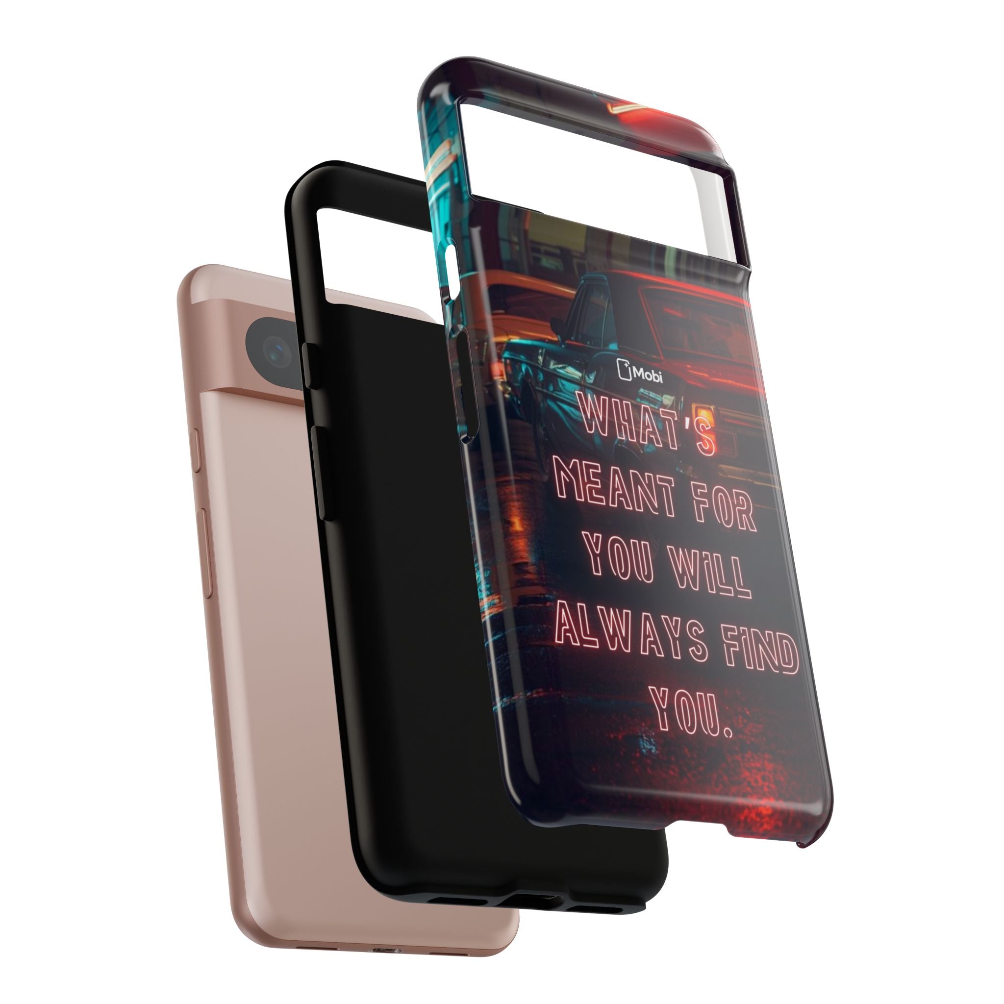 Neon Retro Phone Case — "What's Meant For You Will Always Find You"