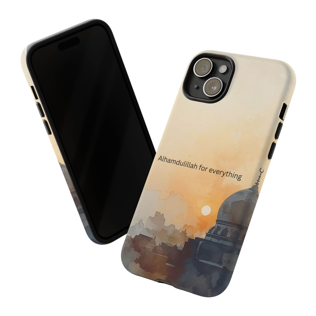 Alhamdulillah for Everything Phone Case — Islamic Mosque Sunrise Protective Cover