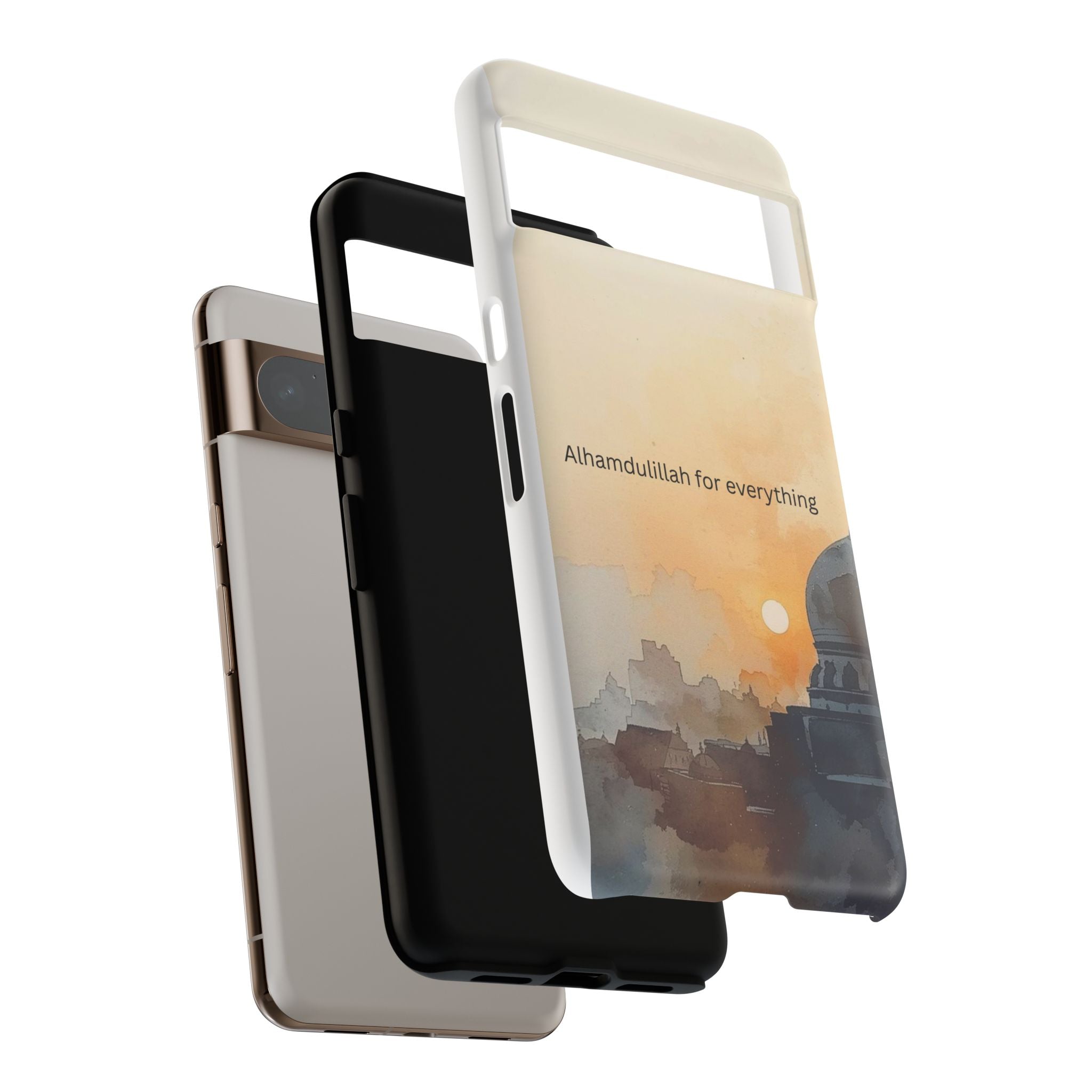 Alhamdulillah for Everything Phone Case — Islamic Mosque Sunrise Protective Cover