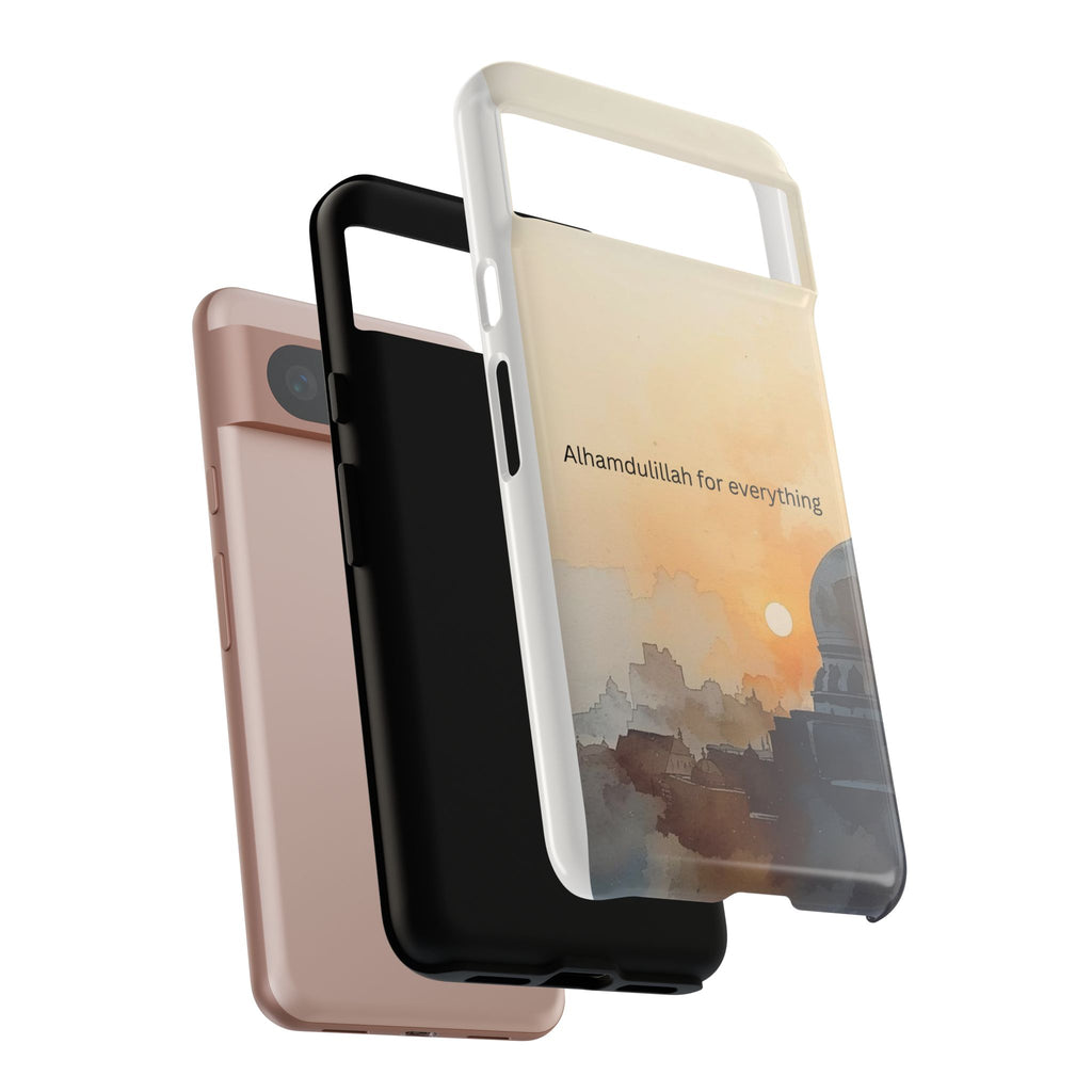 Alhamdulillah for Everything Phone Case — Islamic Mosque Sunrise Protective Cover