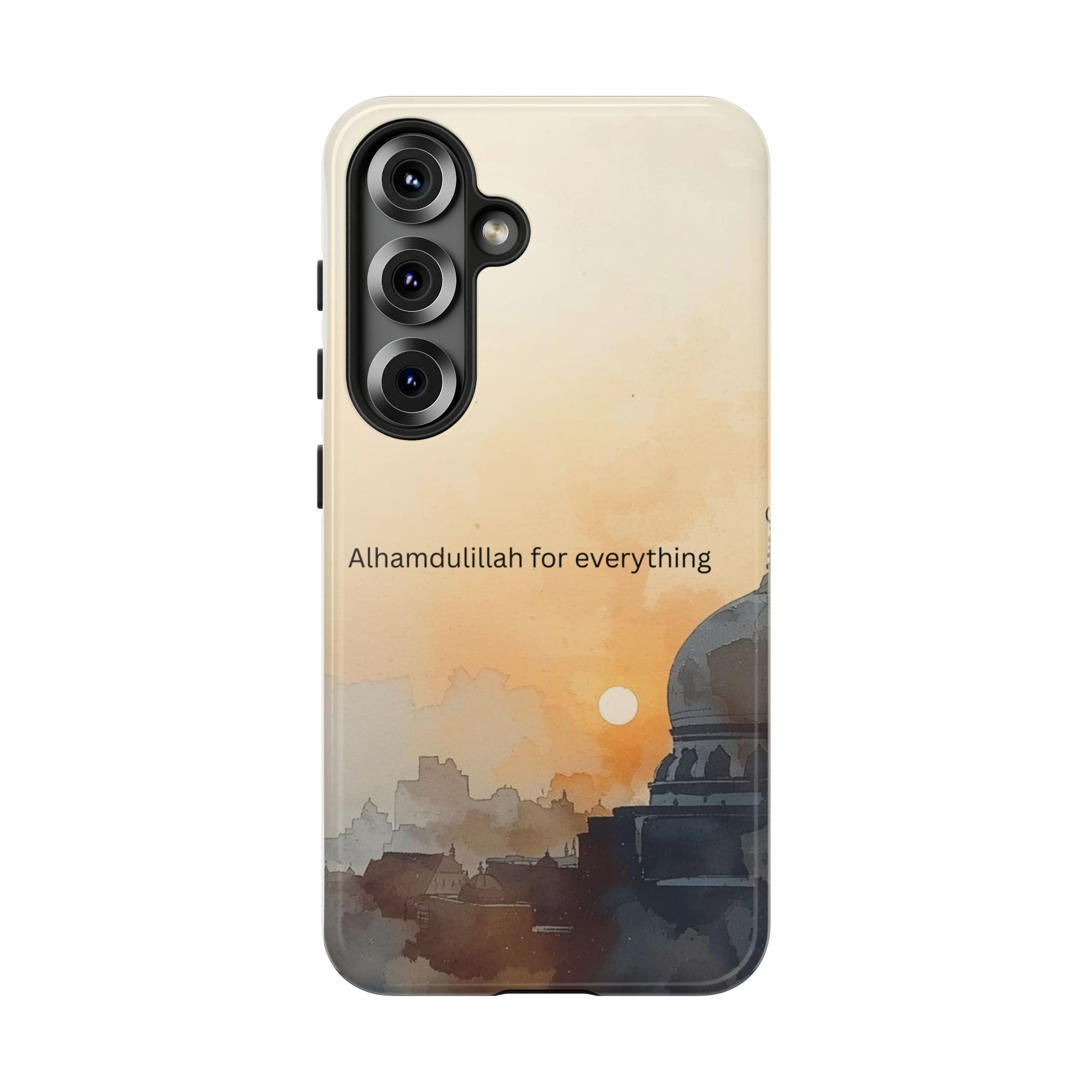 Alhamdulillah for Everything Phone Case — Islamic Mosque Sunrise Protective Cover