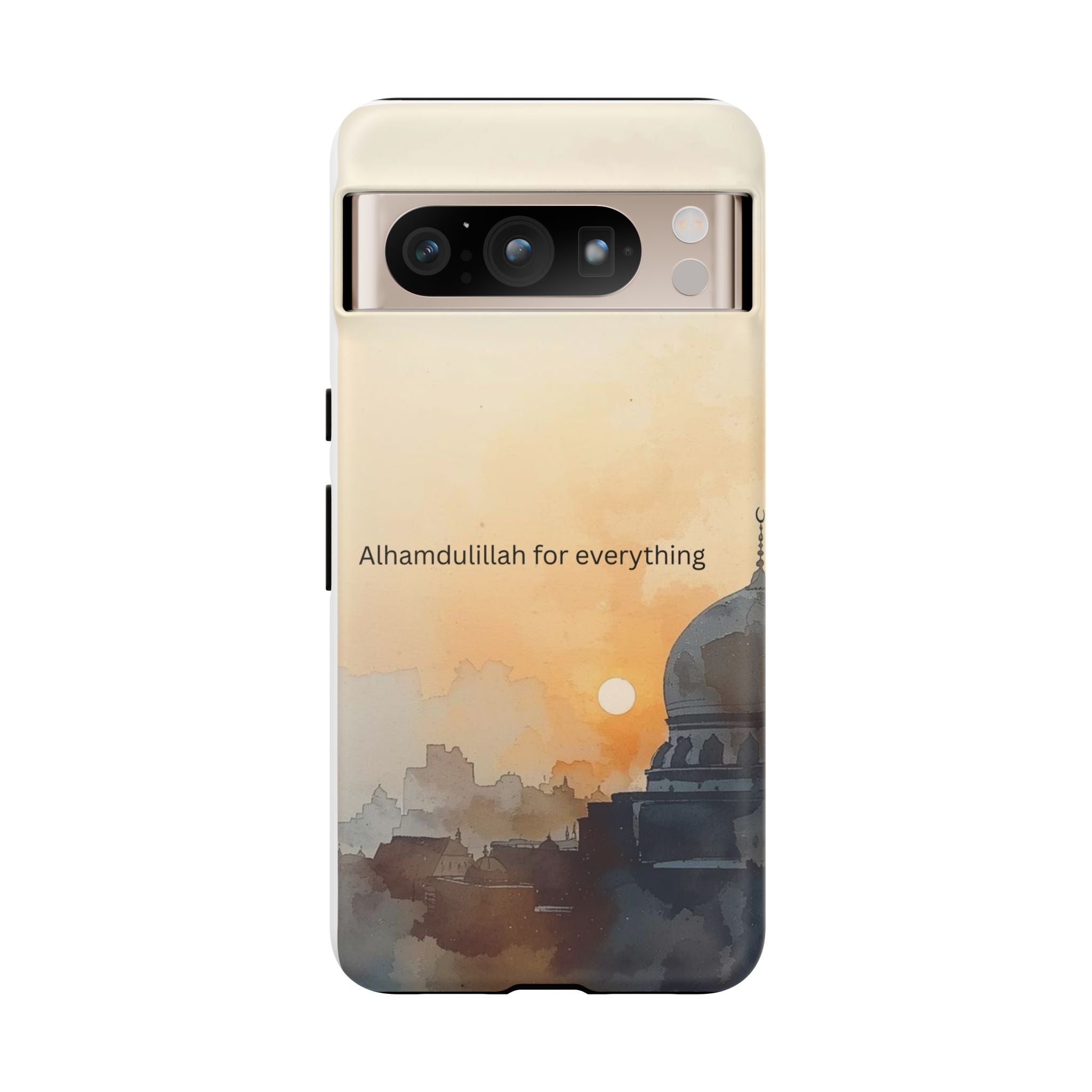 Alhamdulillah for Everything Phone Case — Islamic Mosque Sunrise Protective Cover