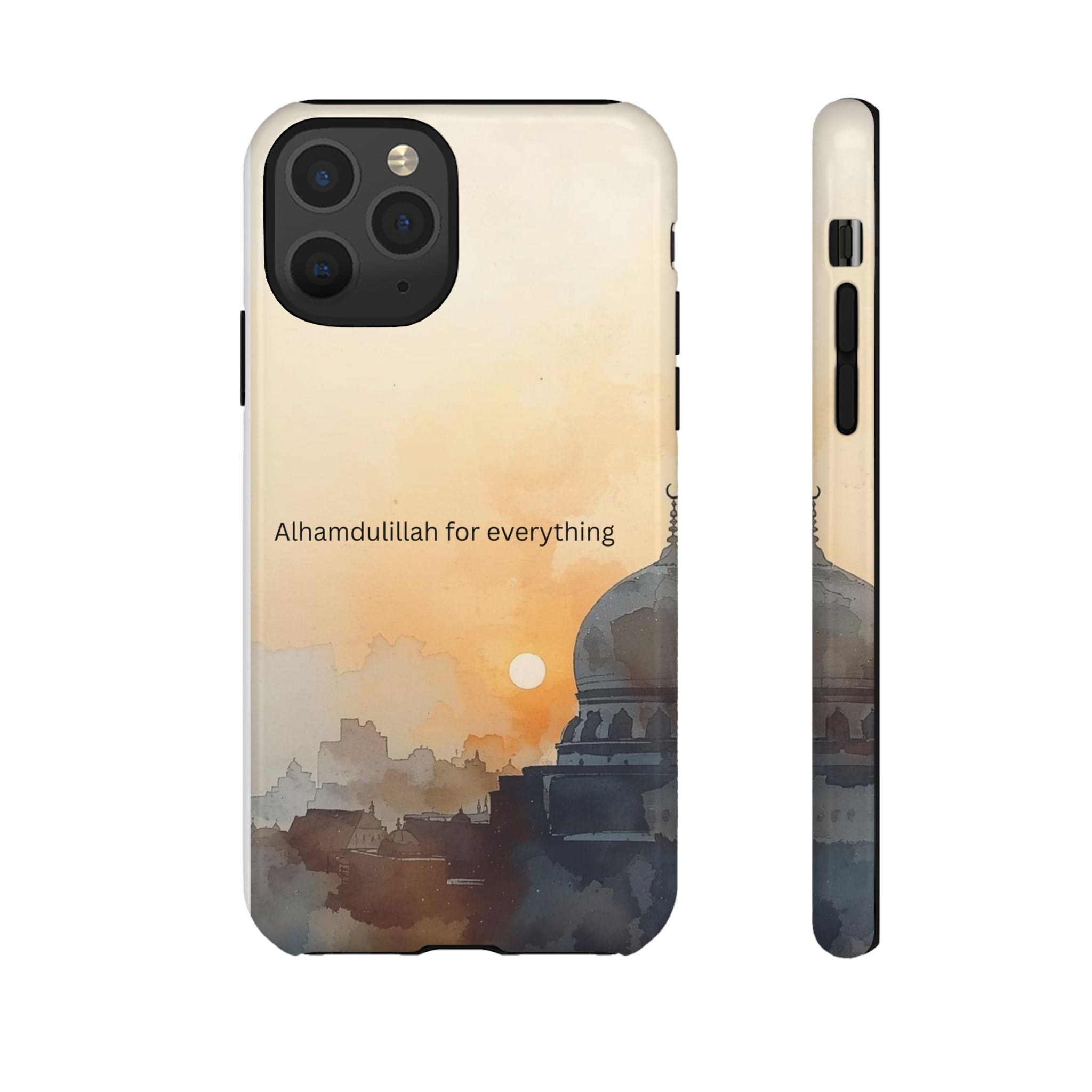 Alhamdulillah for Everything Phone Case — Islamic Mosque Sunrise Protective Cover